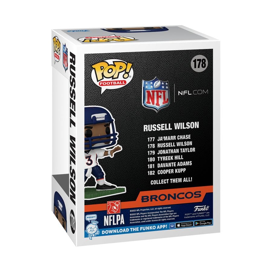 Funko Figures Russell Wilson Denver Broncos Funko NFL Pop Vinyl 3.75" Figure - White