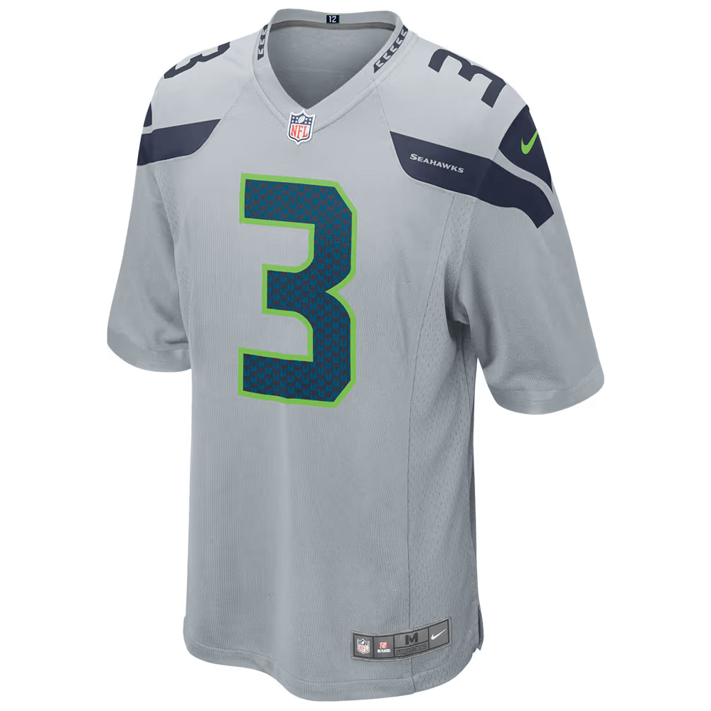 Nike Jerseys Russell Wilson Seattle Seahawks Nike NFL Game Jersey - Grey