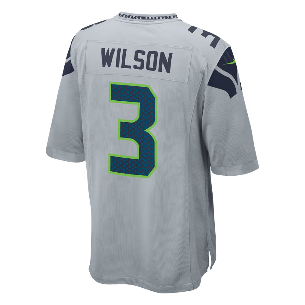 Nike Jerseys Russell Wilson Seattle Seahawks Nike NFL Game Jersey - Grey