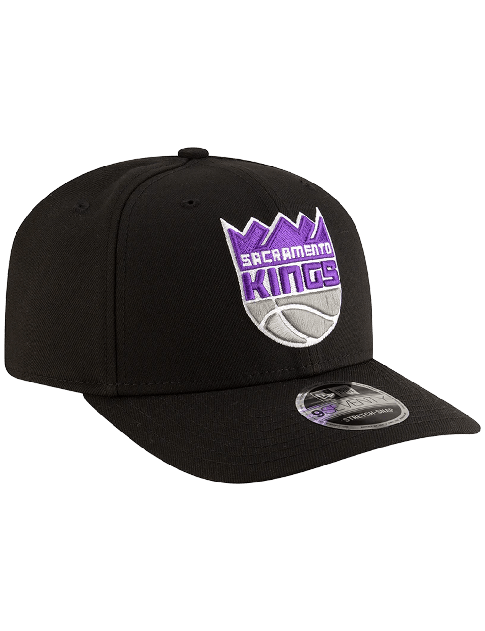 New Era Caps Sacramento Kings New Era NBA Team 9SEVENTY Stretch-Snapback Hat - Black