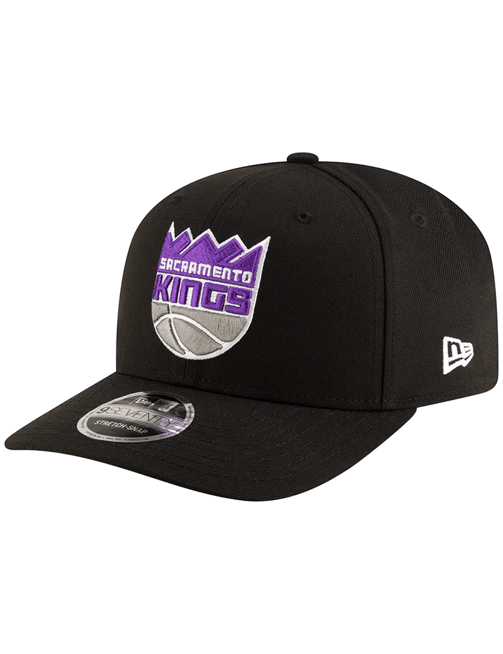 New Era Caps Sacramento Kings New Era NBA Team 9SEVENTY Stretch-Snapback Hat - Black