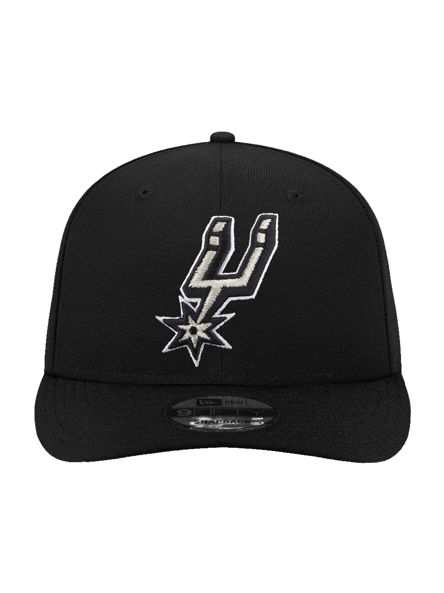 New Era Caps OSFA San Antonio Spurs New Era NBA Team 9FIFTY Pre-Curved Snapback Hat - Black