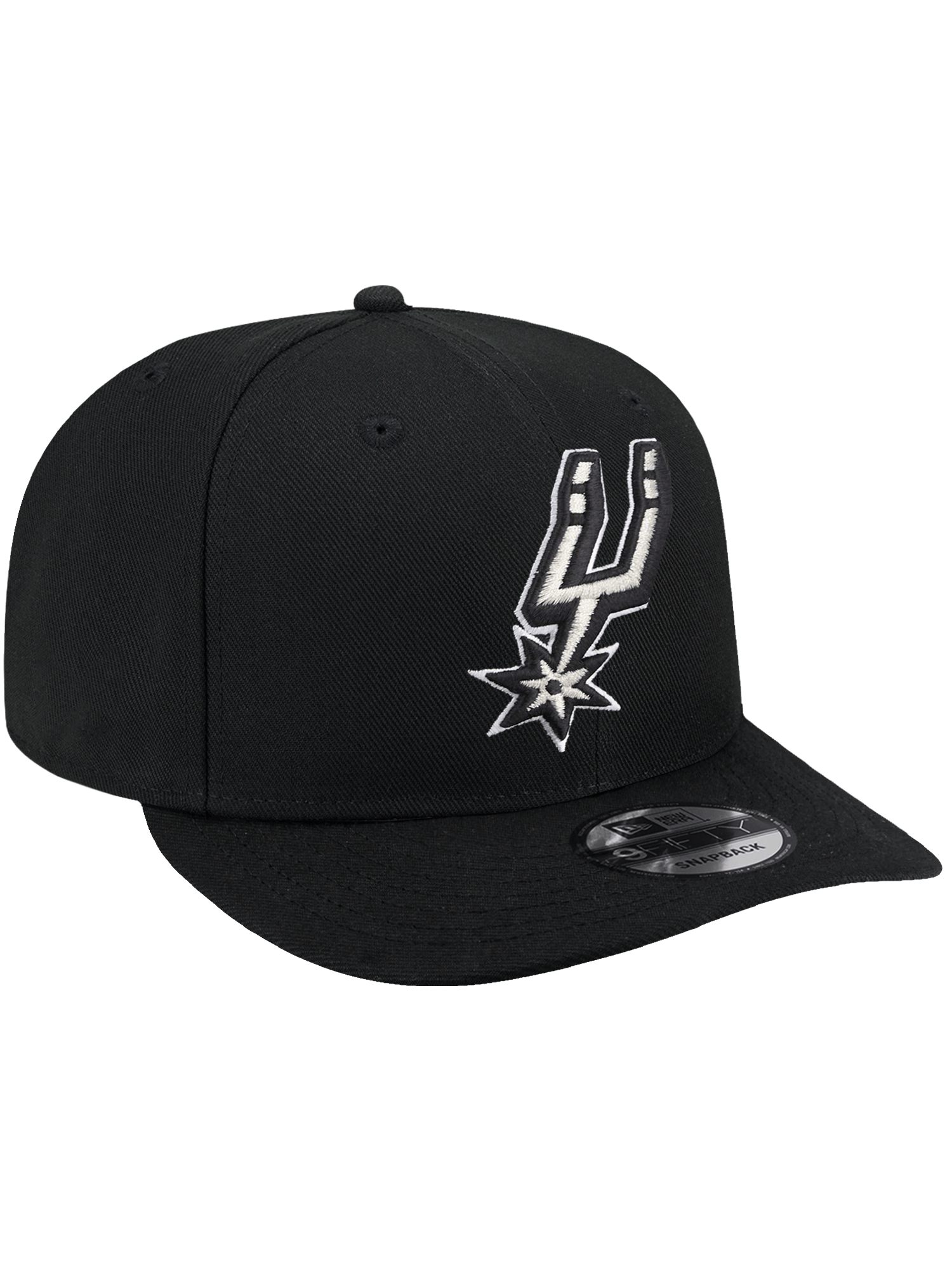 New Era Caps OSFA San Antonio Spurs New Era NBA Team 9FIFTY Pre-Curved Snapback Hat - Black