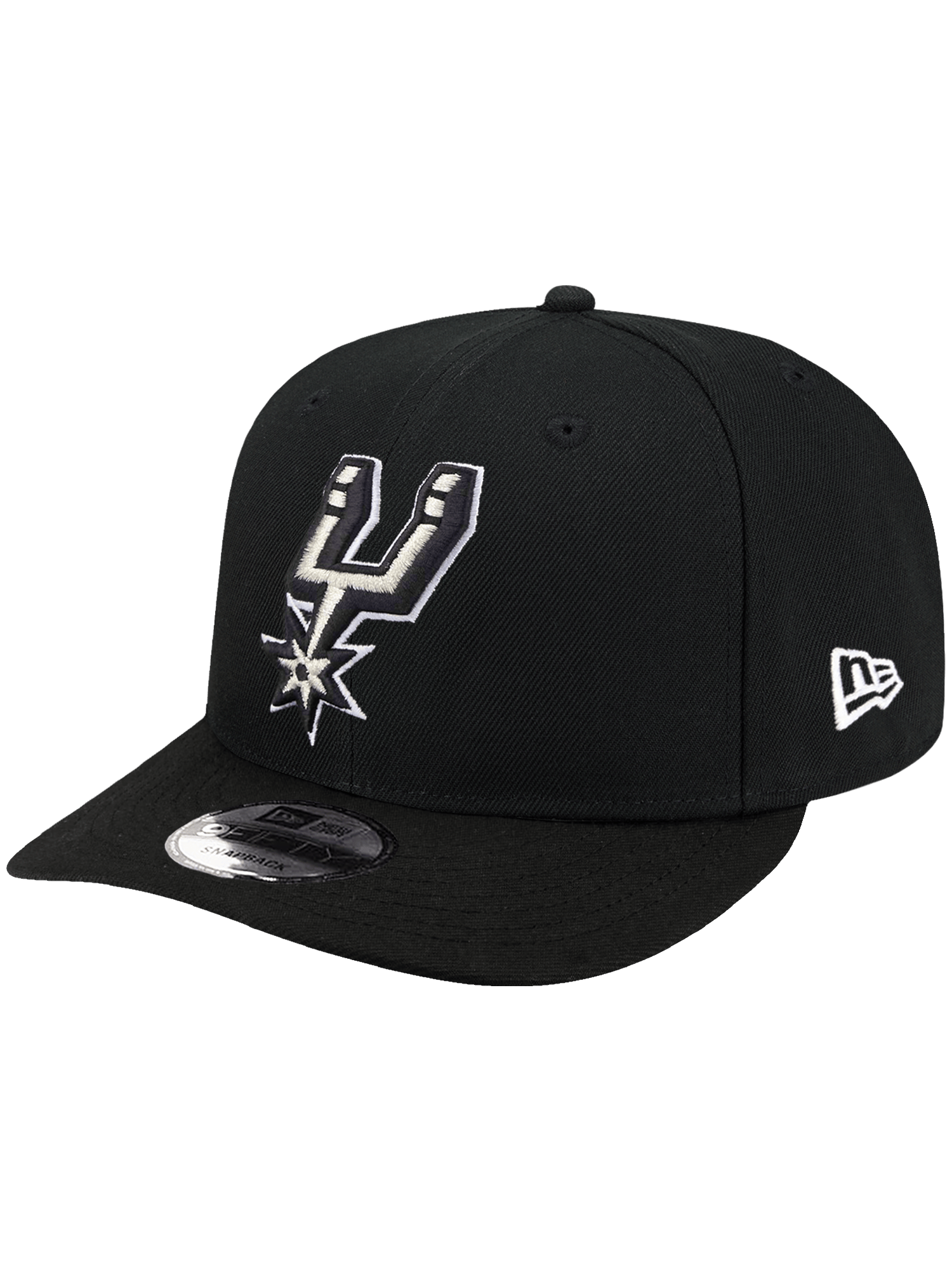 New Era Caps OSFA San Antonio Spurs New Era NBA Team 9FIFTY Pre-Curved Snapback Hat - Black