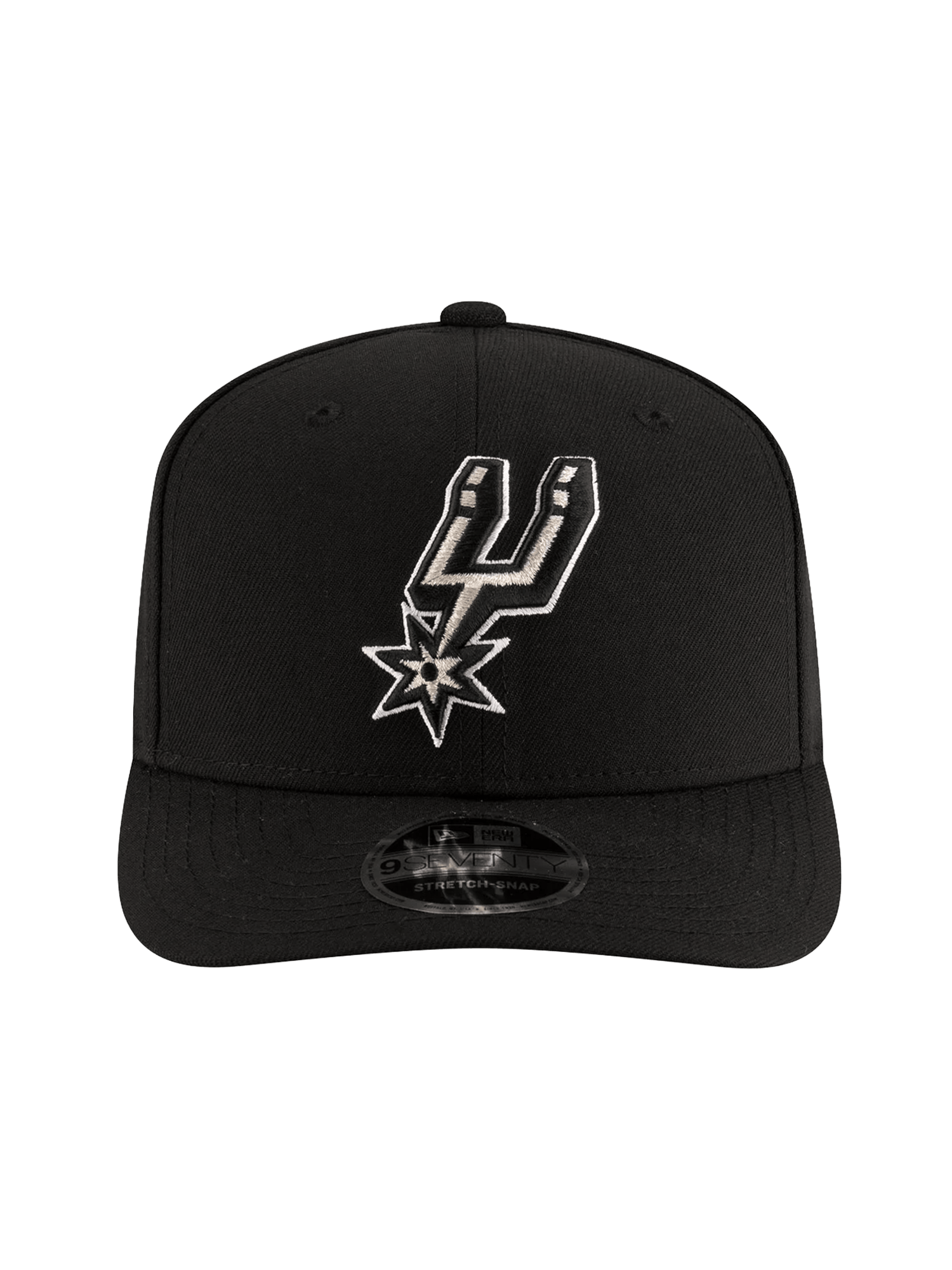 New Era Caps OSFA San Antonio Spurs New Era NBA Team 9SEVENTY Stretch-Snapback Hat - Black