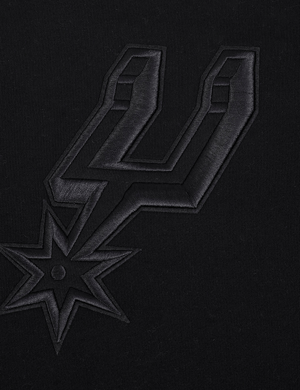Pro Standard Jumpers San Antonio Spurs Pro Standard NBA Black On Black Drop Shoulder Crewneck
