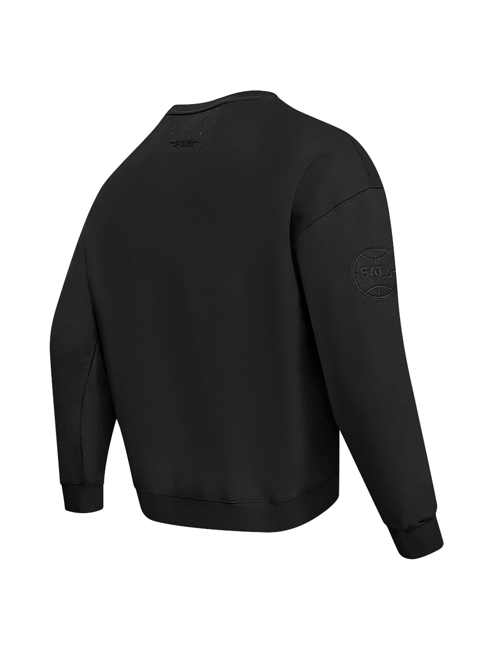 Pro Standard Jumpers San Antonio Spurs Pro Standard NBA Black On Black Drop Shoulder Crewneck