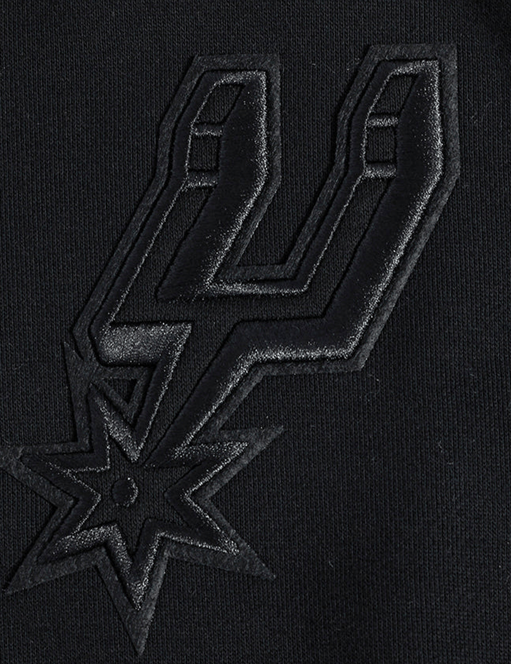 Pro Standard Jumpers San Antonio Spurs Pro Standard NBA Black On Black Drop Shoulder Hoodie Jumper