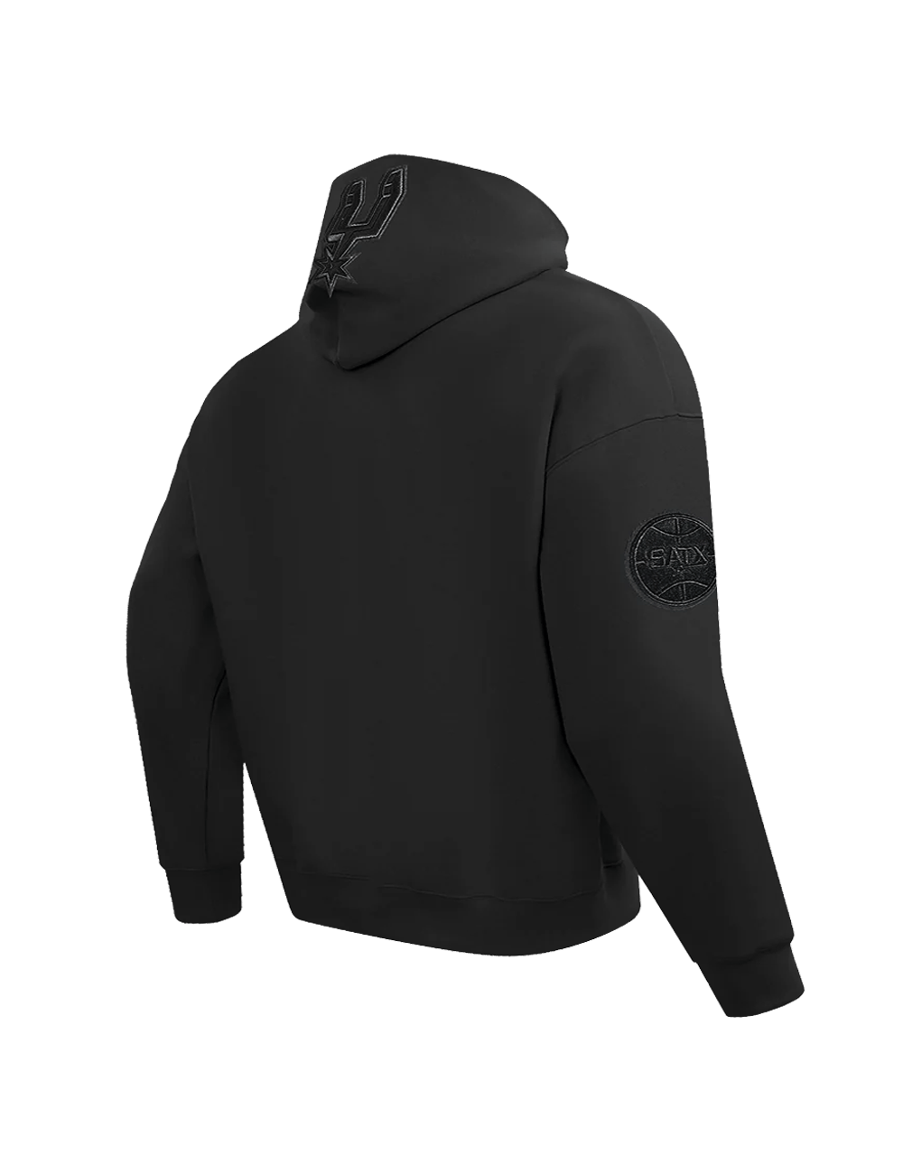 Pro Standard Jumpers San Antonio Spurs Pro Standard NBA Black On Black Drop Shoulder Hoodie Jumper