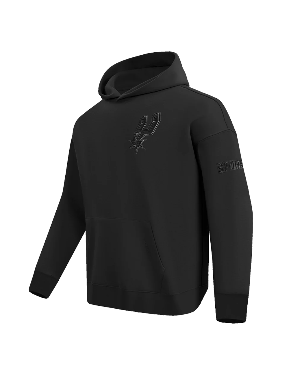 Pro Standard Jumpers San Antonio Spurs Pro Standard NBA Black On Black Drop Shoulder Hoodie Jumper