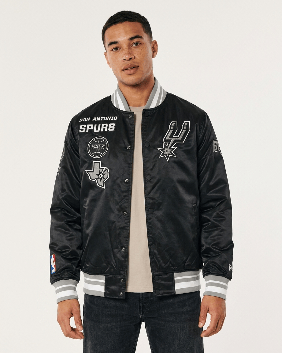 Pro Standard Jackets San Antonio Spurs Pro Standard NBA Retro Classic Lightweight Satin Jacket - Black
