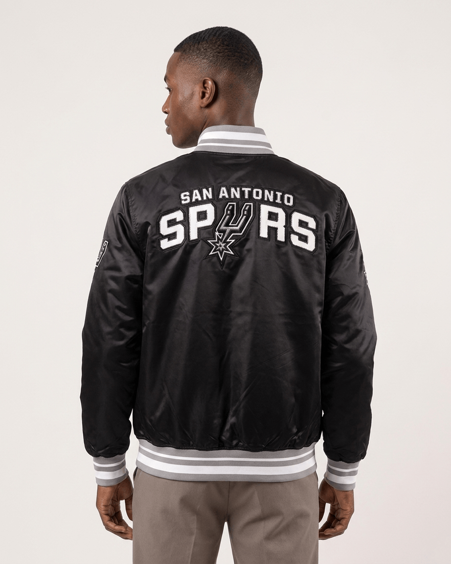 Pro Standard Jackets San Antonio Spurs Pro Standard NBA Retro Classic Lightweight Satin Jacket - Black
