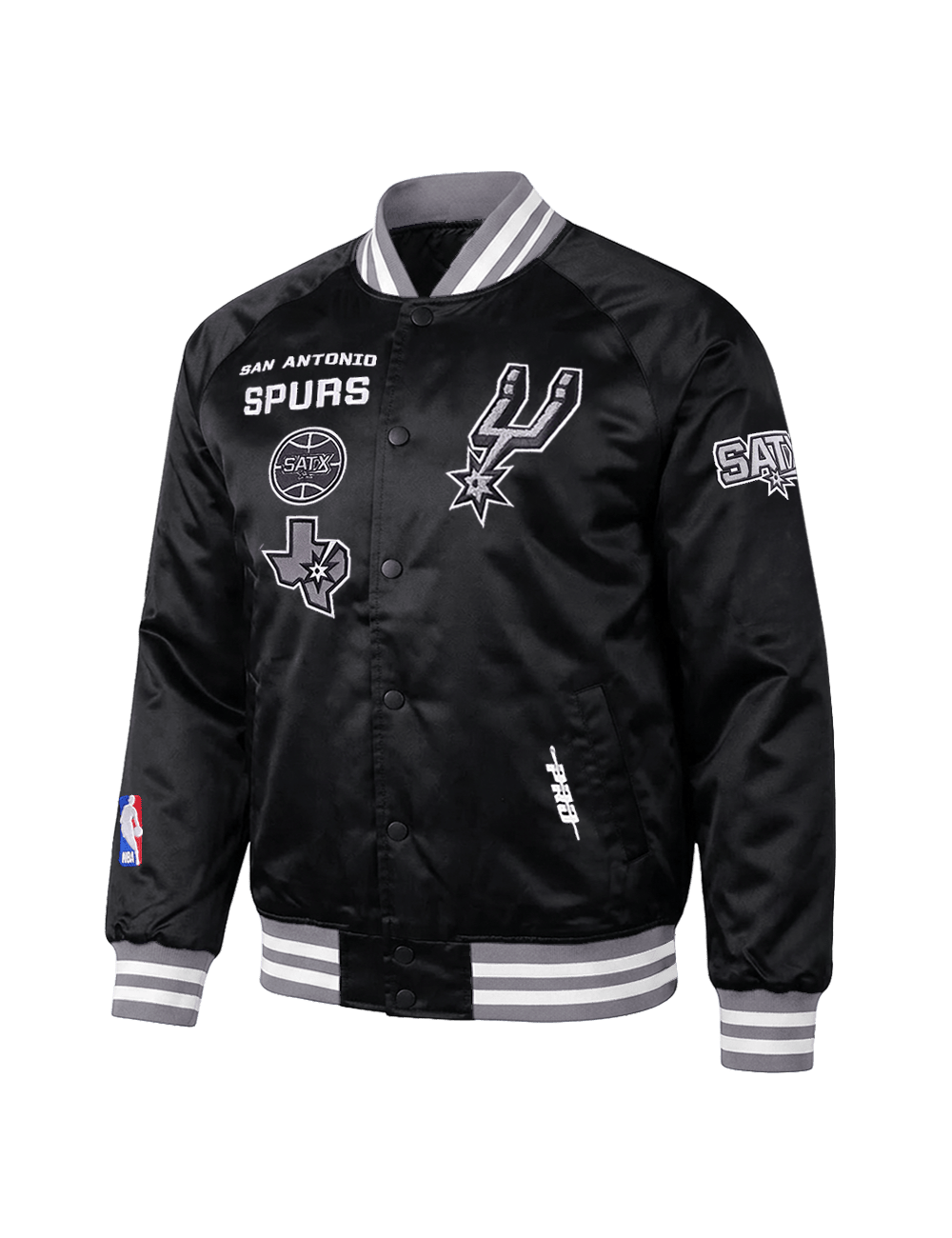 Pro Standard Jackets San Antonio Spurs Pro Standard NBA Retro Classic Lightweight Satin Jacket - Black