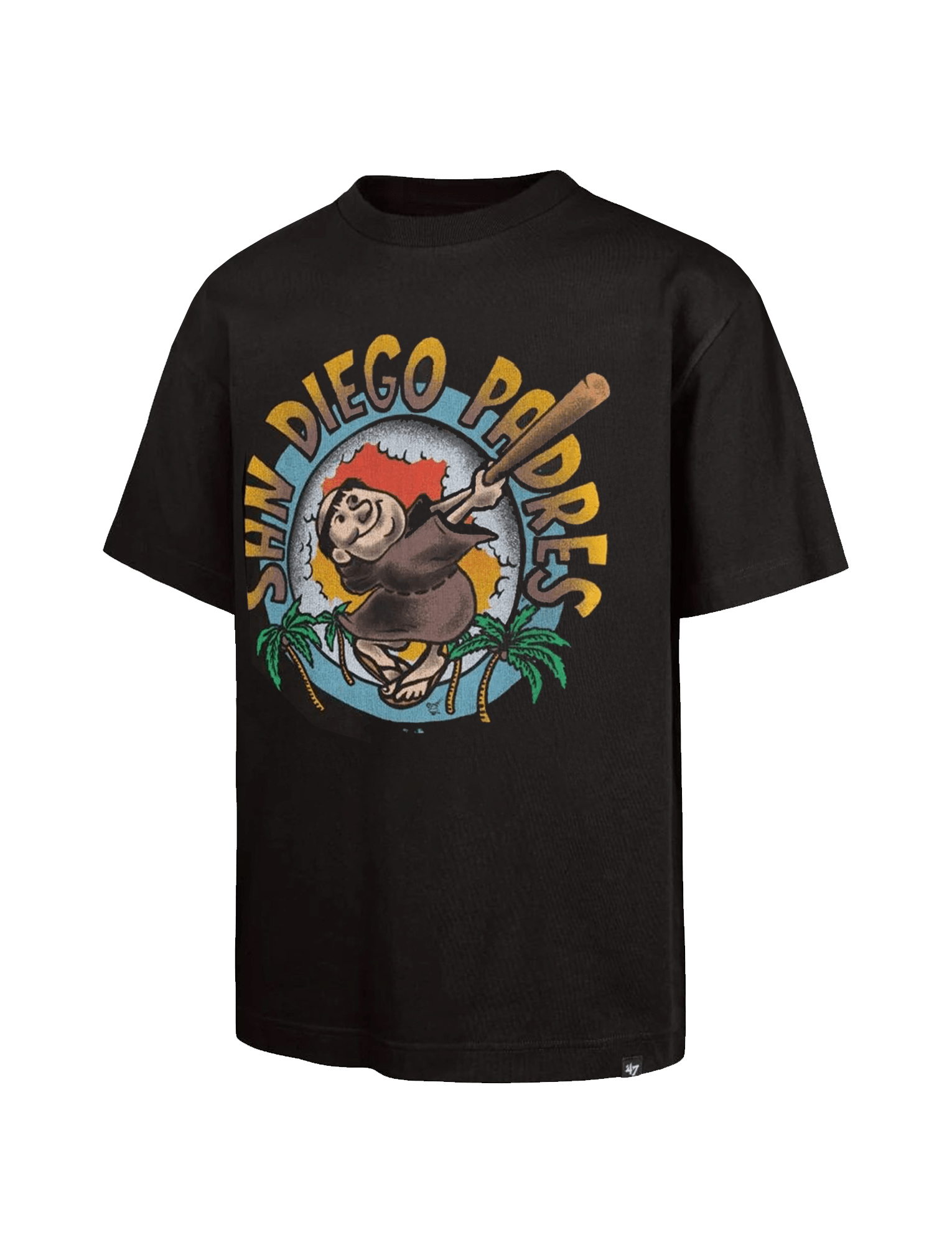 47 Brand T-Shirts San Diego Padres '47 MLB Throwback Vintage Foundation T-Shirt - Carbonite