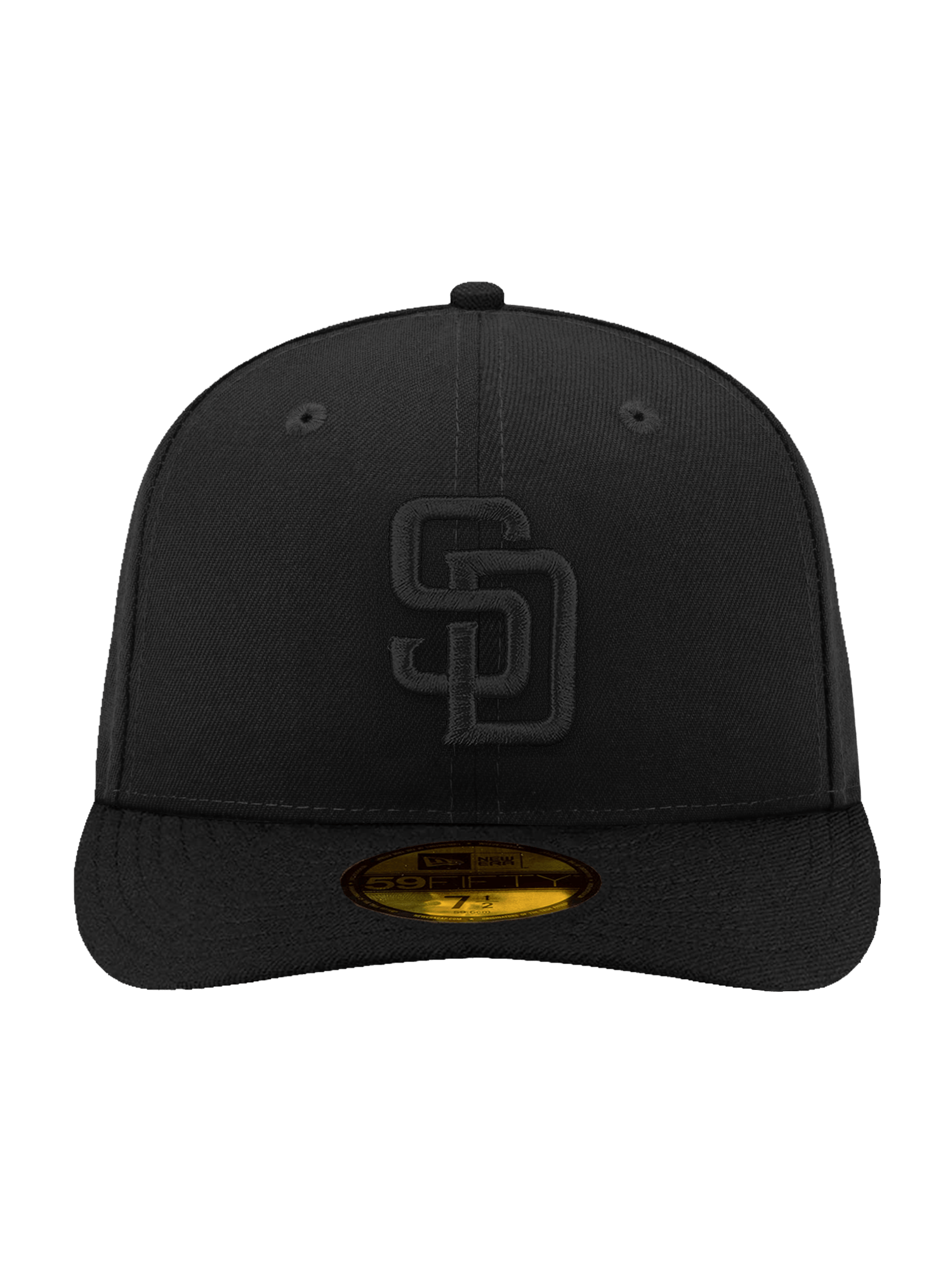 New Era Caps San Diego Padres New Era MLB Black On Black 59FIFTY Pre-Curved Fitted Hat