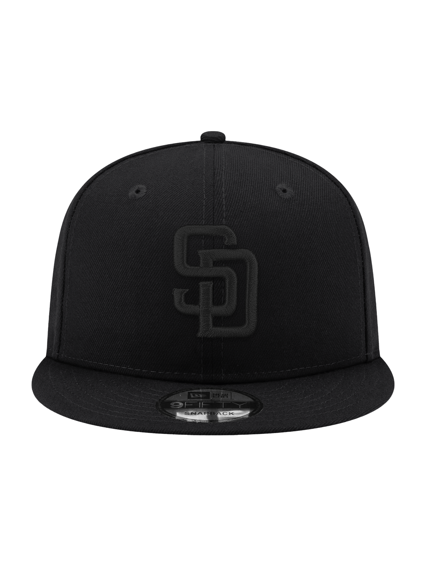 New Era Caps OSFA San Diego Padres New Era MLB Black On Black 9FIFTY Snapback Hat