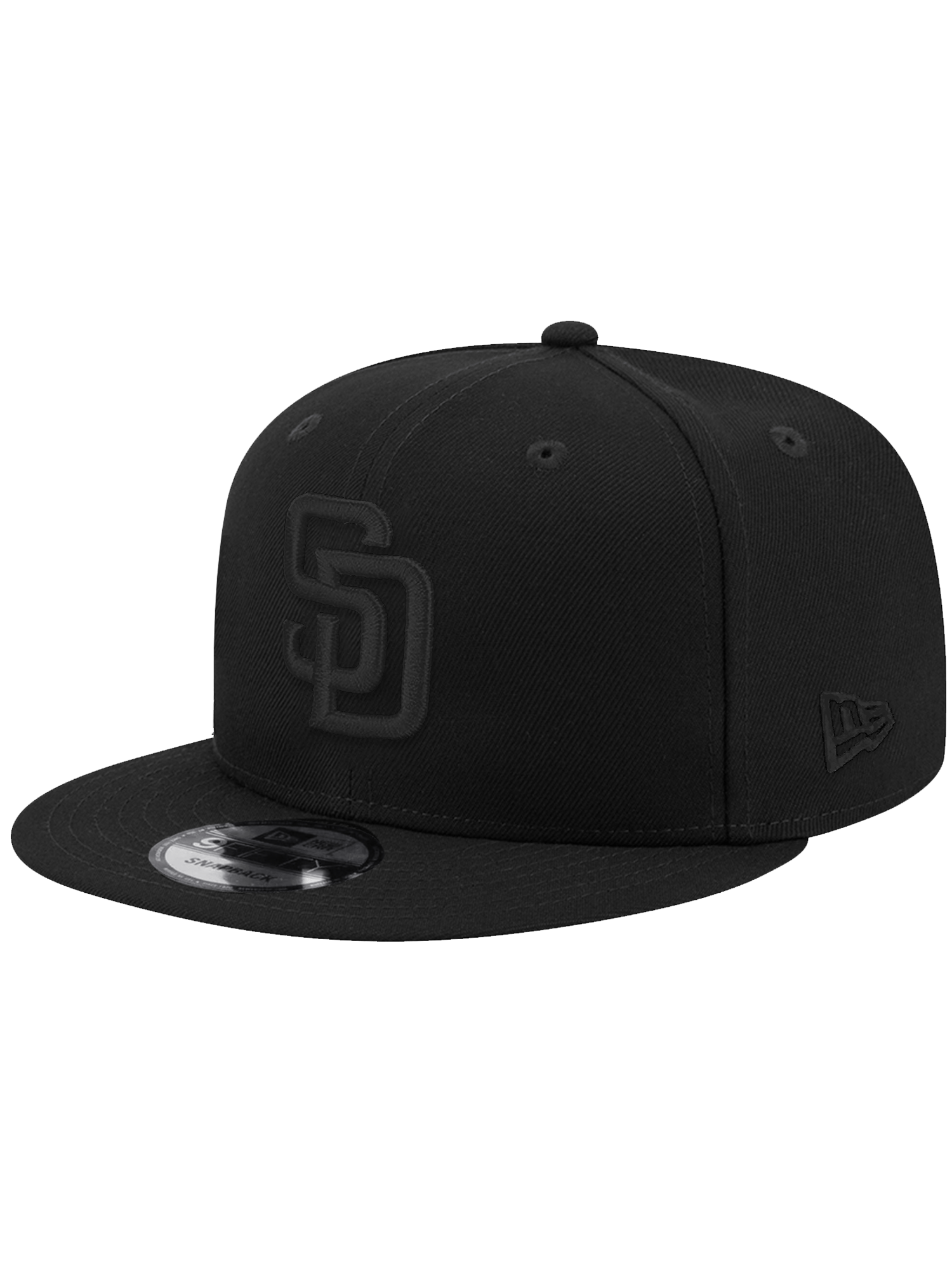 New Era Caps OSFA San Diego Padres New Era MLB Black On Black 9FIFTY Snapback Hat