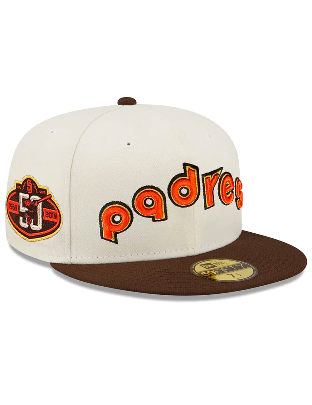New Era Caps San Diego Padres New Era MLB Retro Script 59FIFTY Fitted Hat - Beige