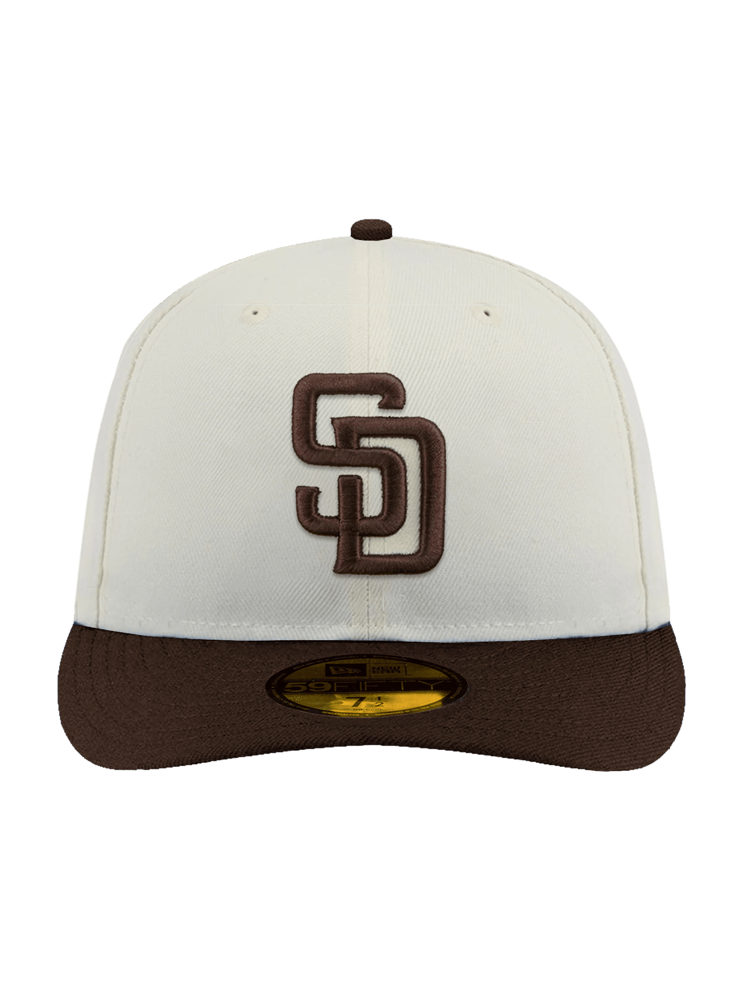 New Era Caps San Diego Padres New Era MLB Team 2 Tone 59FIFTY Pre-Curved Fitted Hat - Chrome