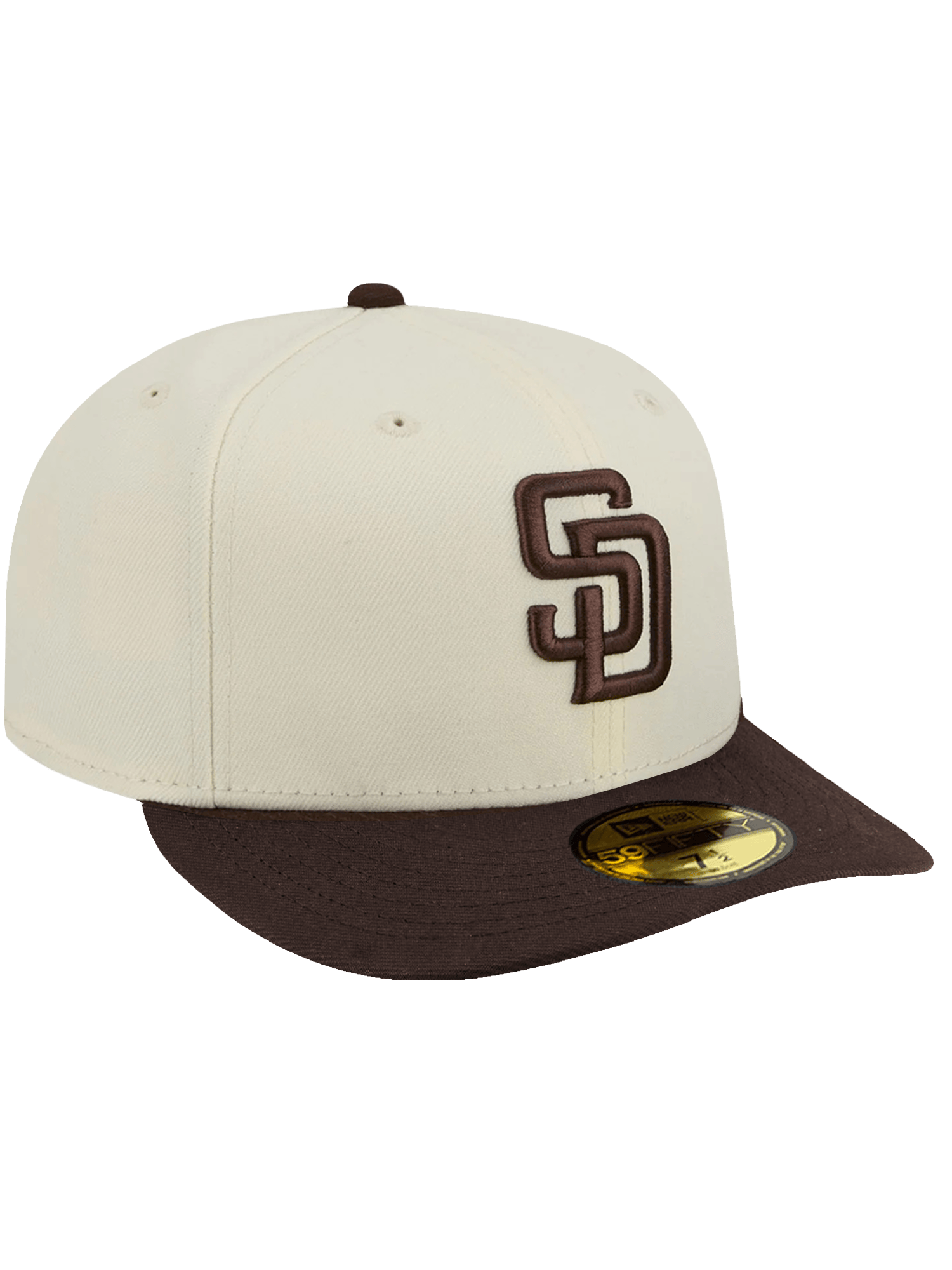 New Era Caps San Diego Padres New Era MLB Team 2 Tone 59FIFTY Pre-Curved Fitted Hat - Chrome