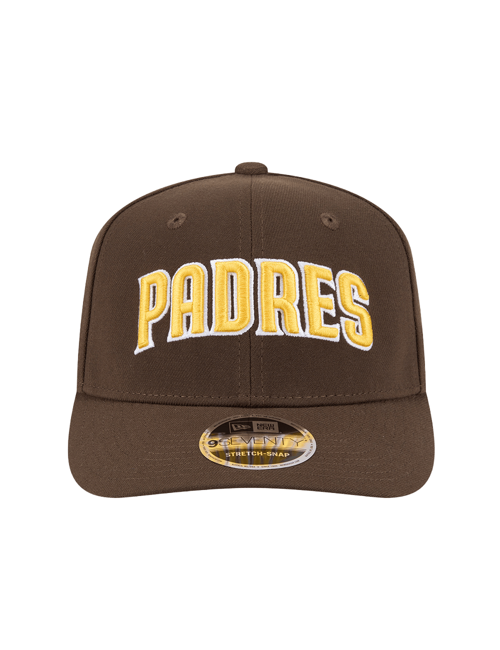 New Era Caps OSFA San Diego Padres New Era MLB Wordmark 9SEVENTY Stretch-Snapback Hat - Brown