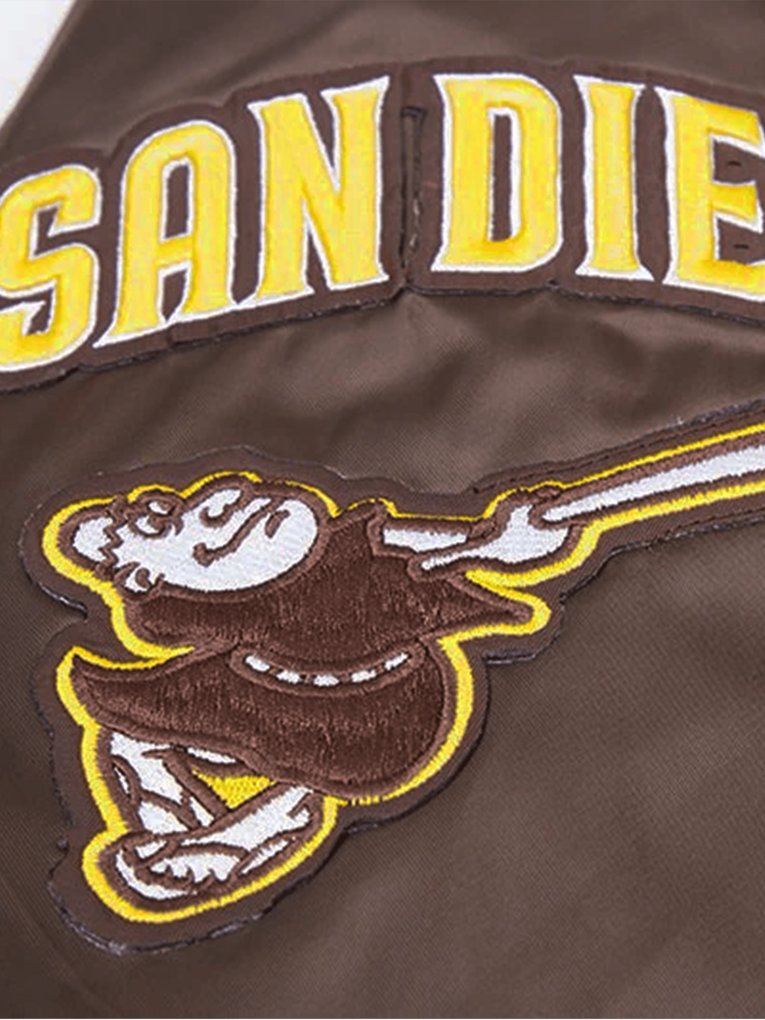 Pro Standard Jackets San Diego Padres Pro Standard MLB Team Classic Satin Button Jacket - Brown