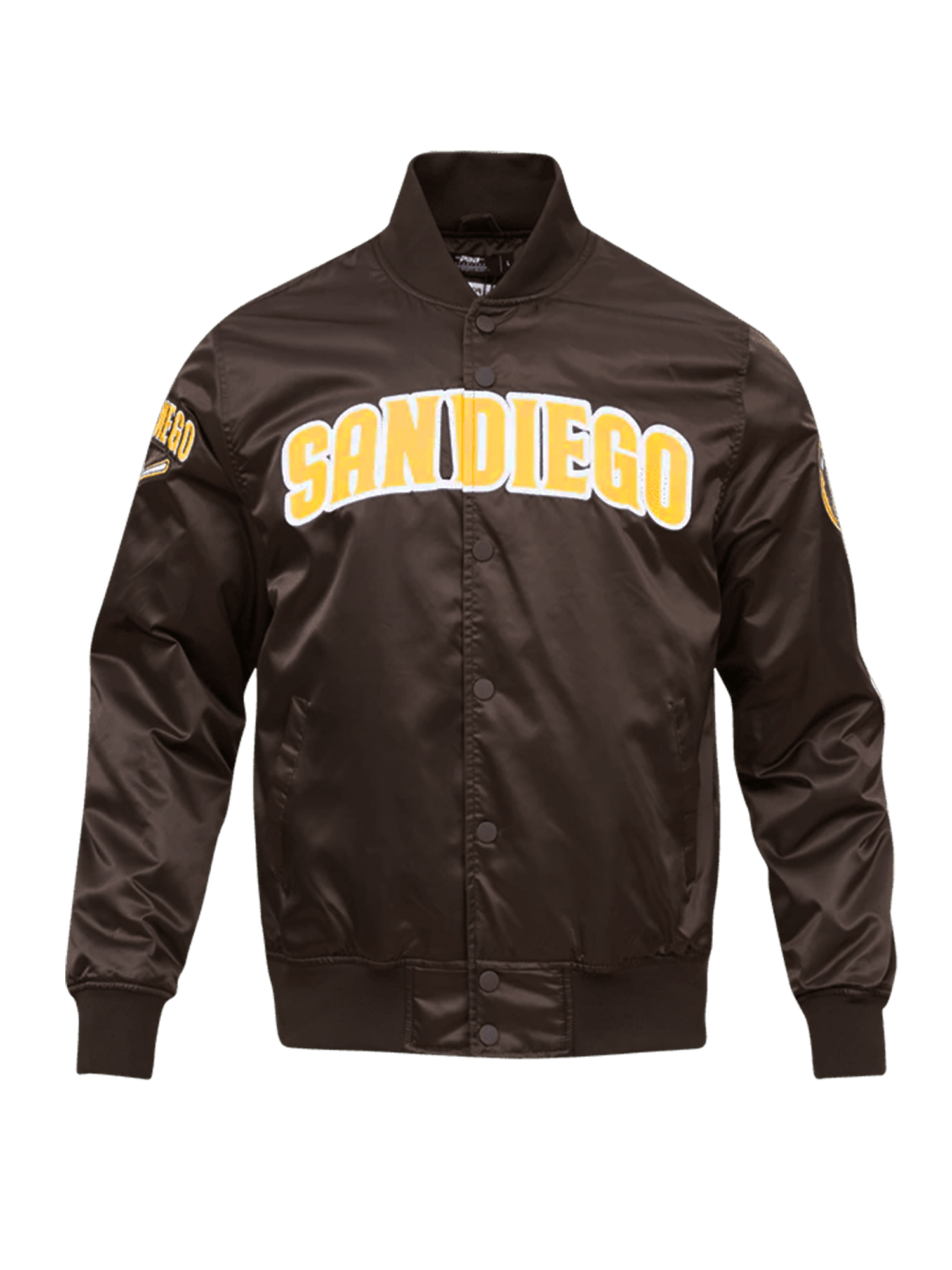 Pro Standard Jackets San Diego Padres Pro Standard MLB Team Classic Satin Button Jacket - Brown