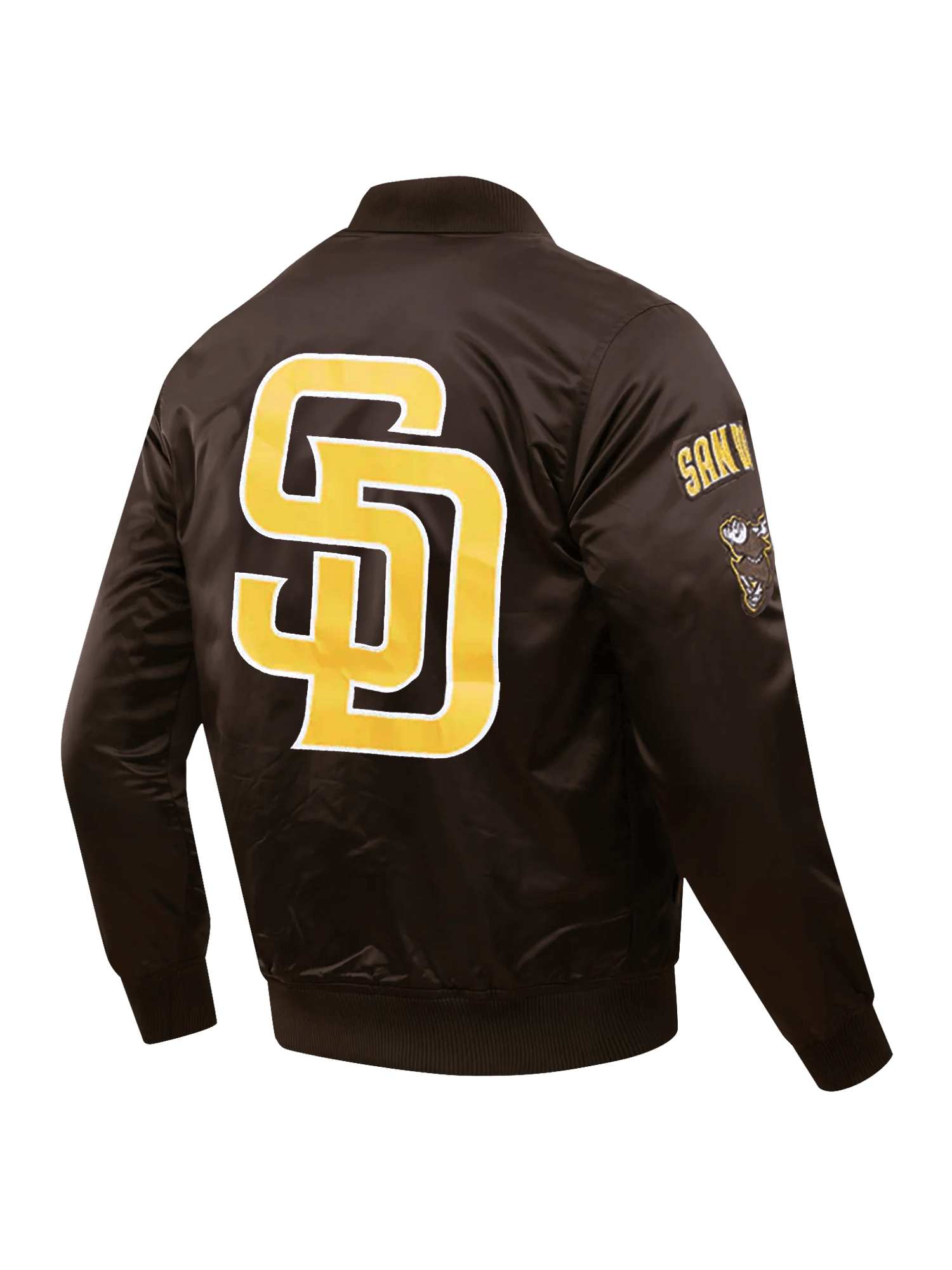 Pro Standard Jackets San Diego Padres Pro Standard MLB Team Classic Satin Button Jacket - Brown