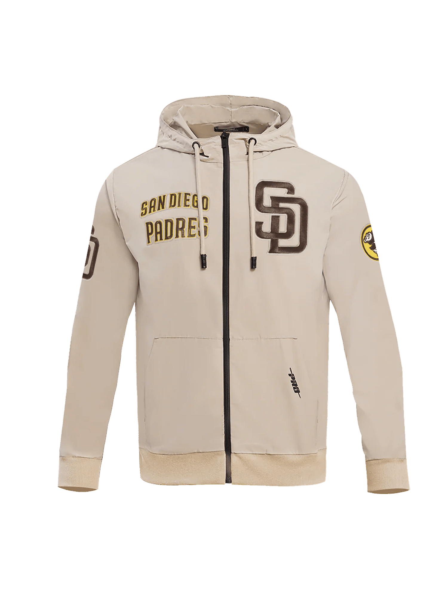 Pro Standard Jumpers San Diego Padres Pro Standard MLB Woven Wind Zip Hoodie Jumper - Light Brown