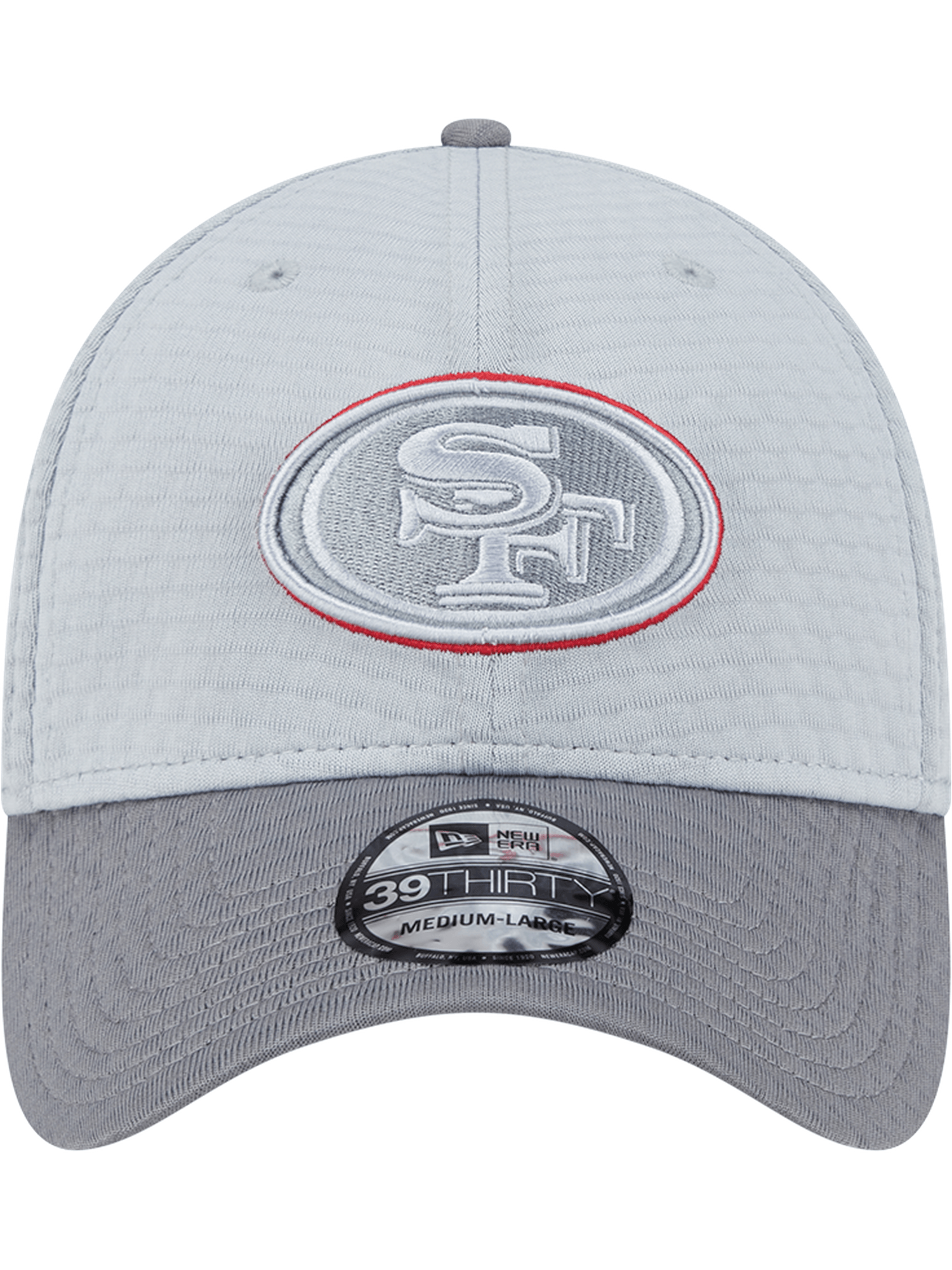 New Era Caps San Francisco 49ers New Era NFL 24 Training 39THIRTY Stretch-Fit Hat - Grey