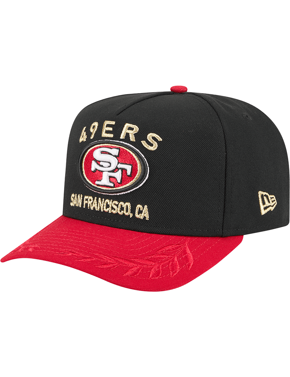New Era Caps San Francisco 49ers New Era NFL 25 Draft Pre-Curved 9FIFTY A-Frame Snapback Hat - Black