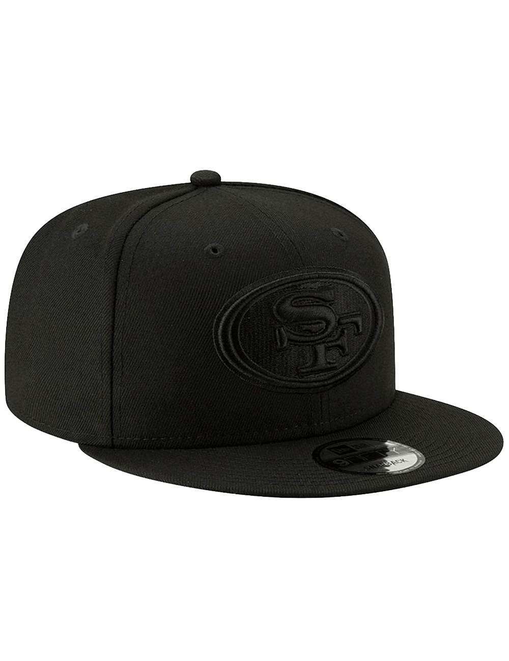 New Era Caps San Francisco 49ers New Era NFL Black On Black 9FIFTY Snapback Hat - Black