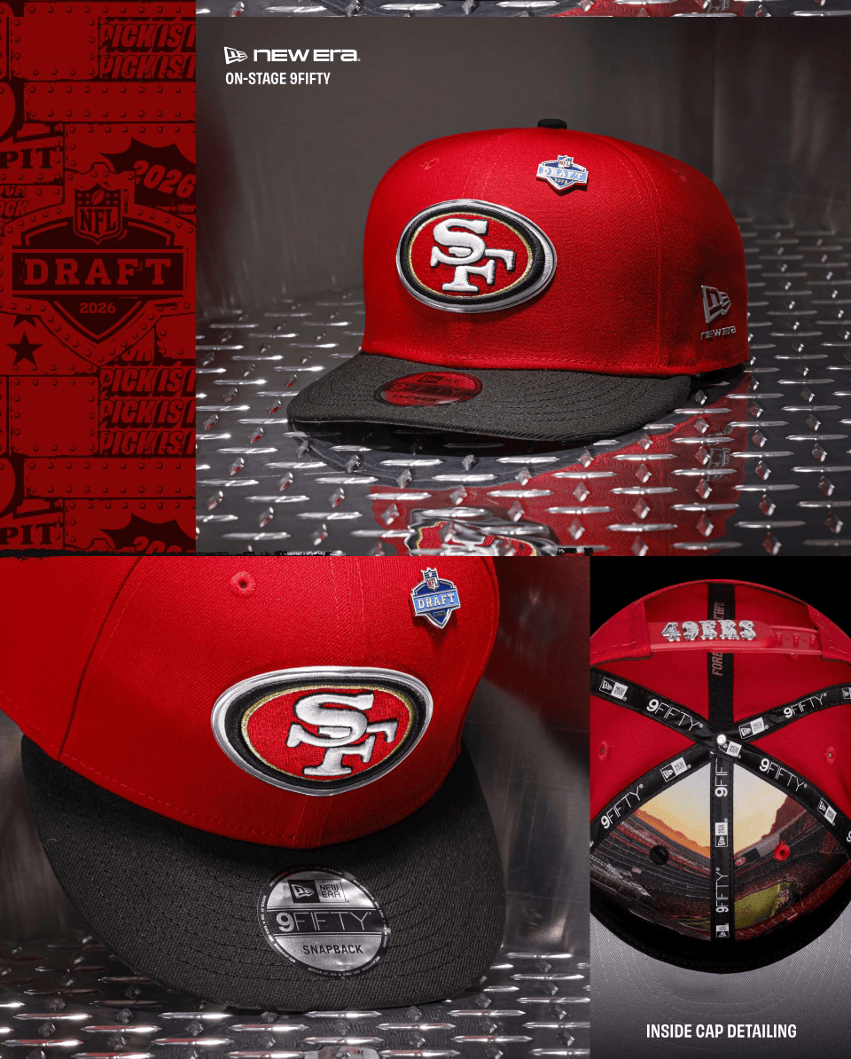 New Era Caps OSFM San Francisco 49ers New Era NFL Draft 26 9FIFTY Pre-Curved Snapback Hat