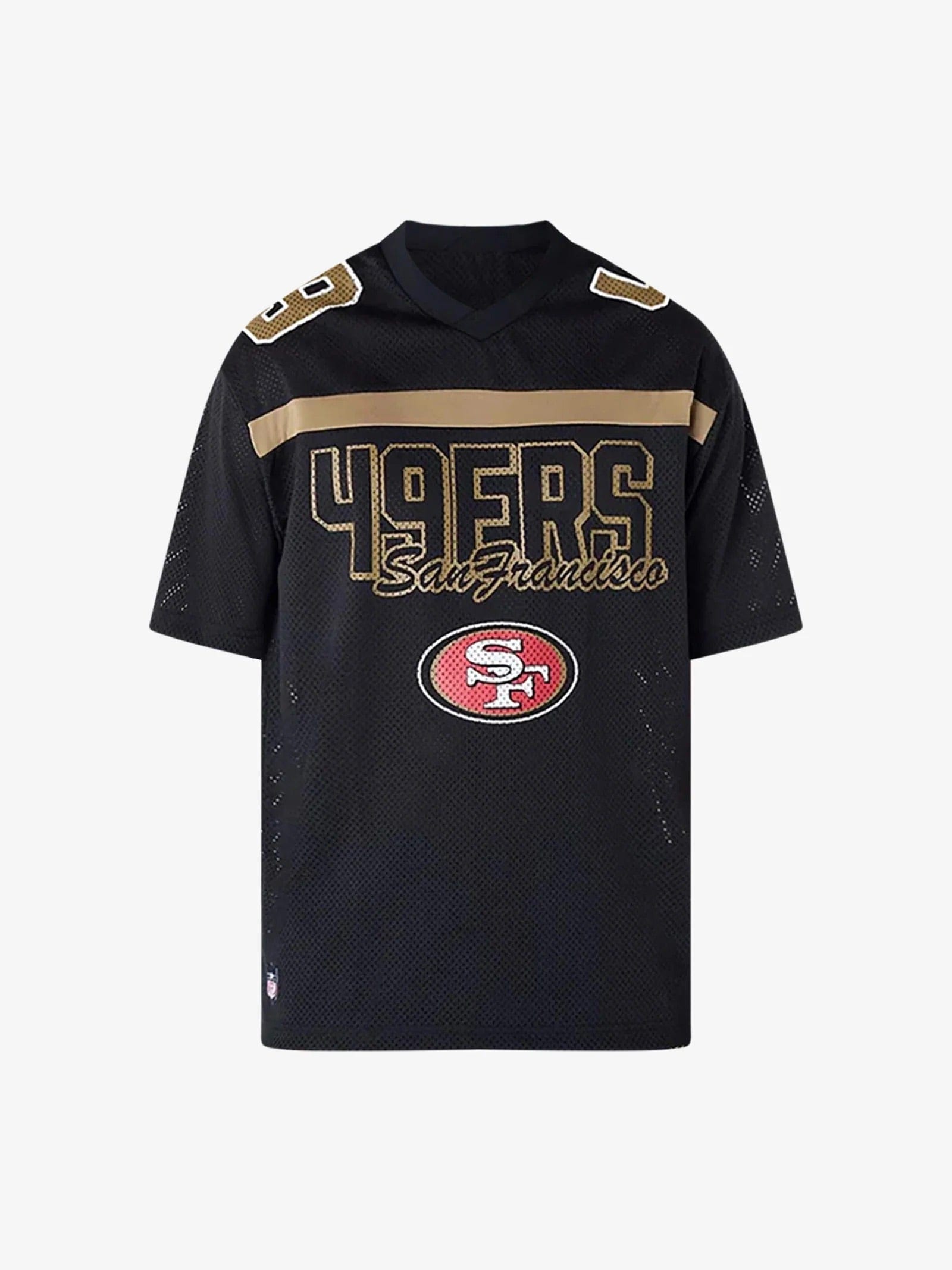 New Era T-Shirts San Francisco 49ers New Era NFL Fan Mesh Print Replica Jersey - Black