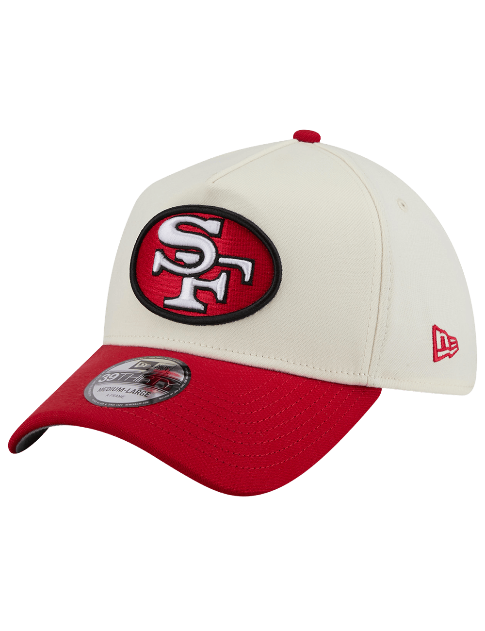 New Era Caps San Francisco 49ers New Era NFL Historic 39THIRTY A-Frame Stretch-Fit Hat - Chrome