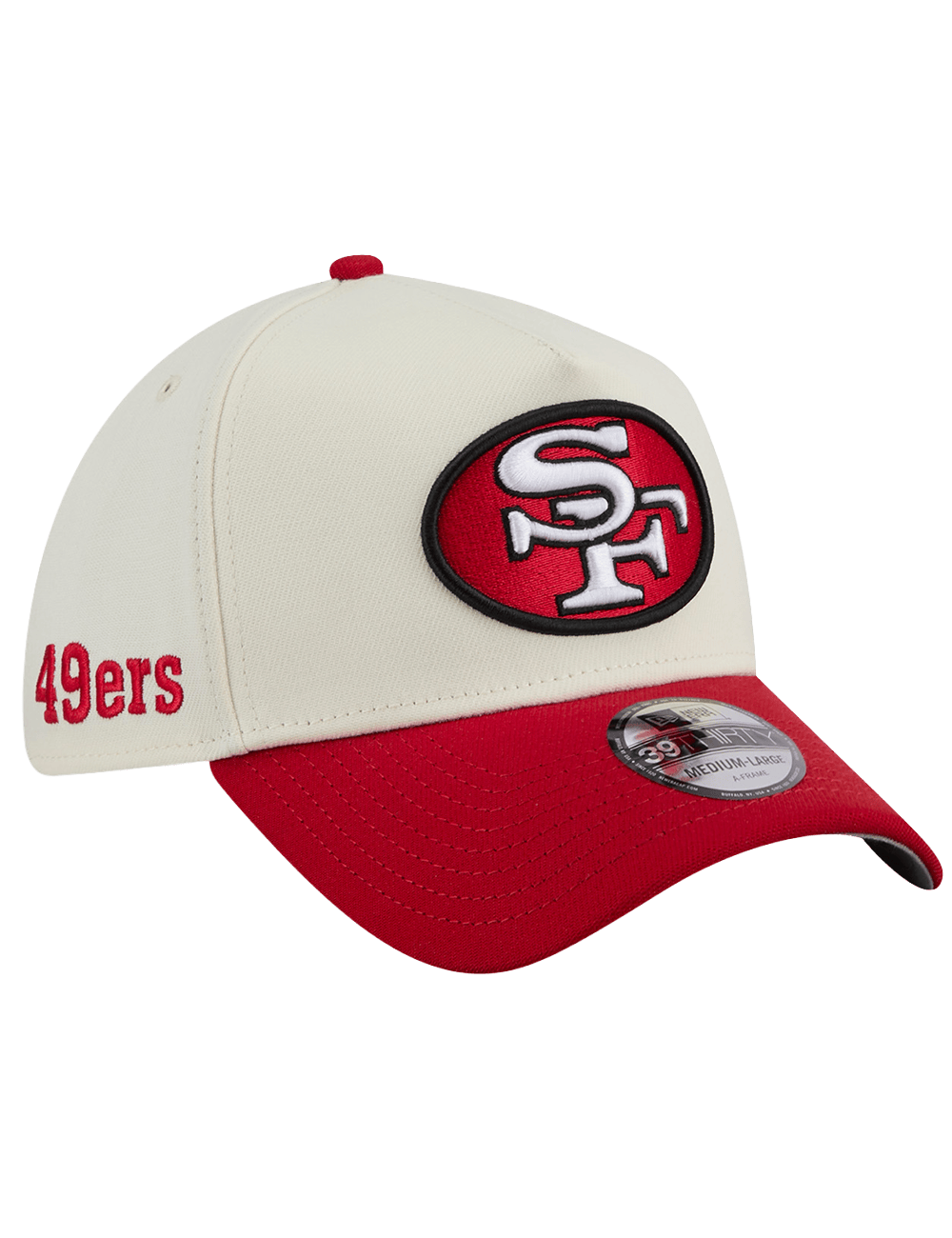 New Era Caps San Francisco 49ers New Era NFL Historic 39THIRTY A-Frame Stretch-Fit Hat - Chrome