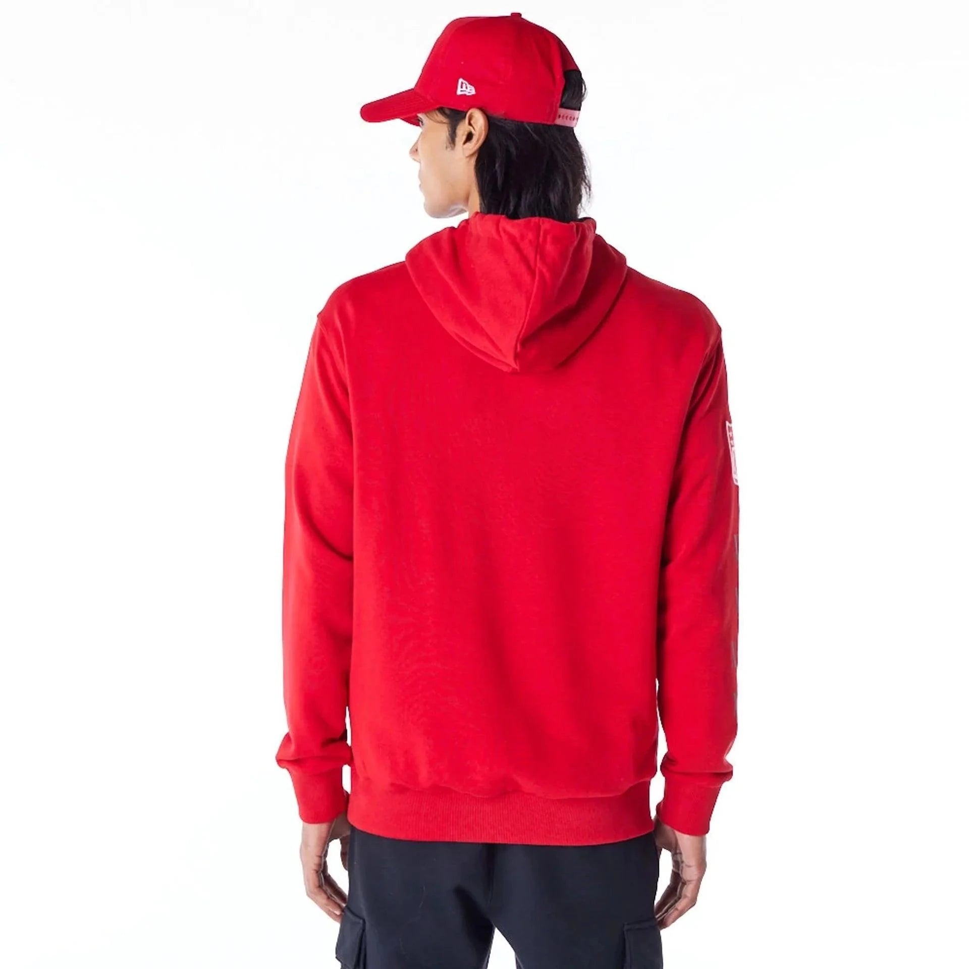 New Era Jumpers San Francisco 49ers New Era NFL Patched Oversized Hoodie Jumper - Red