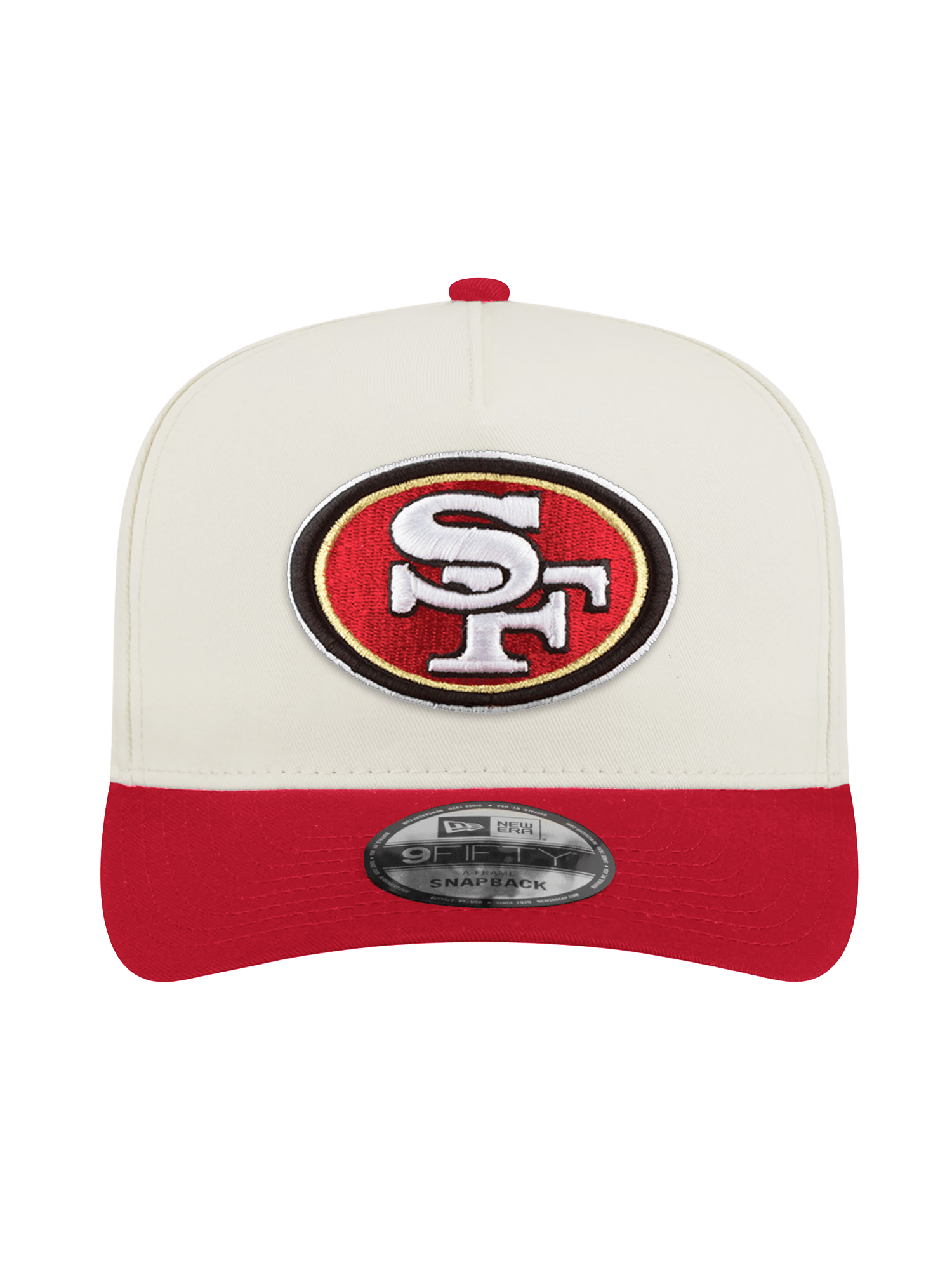 New Era Caps San Francisco 49ers New Era NFL Team 2T 9FIFTY A-Frame Pre-Curved Snapback Hat - Chrome