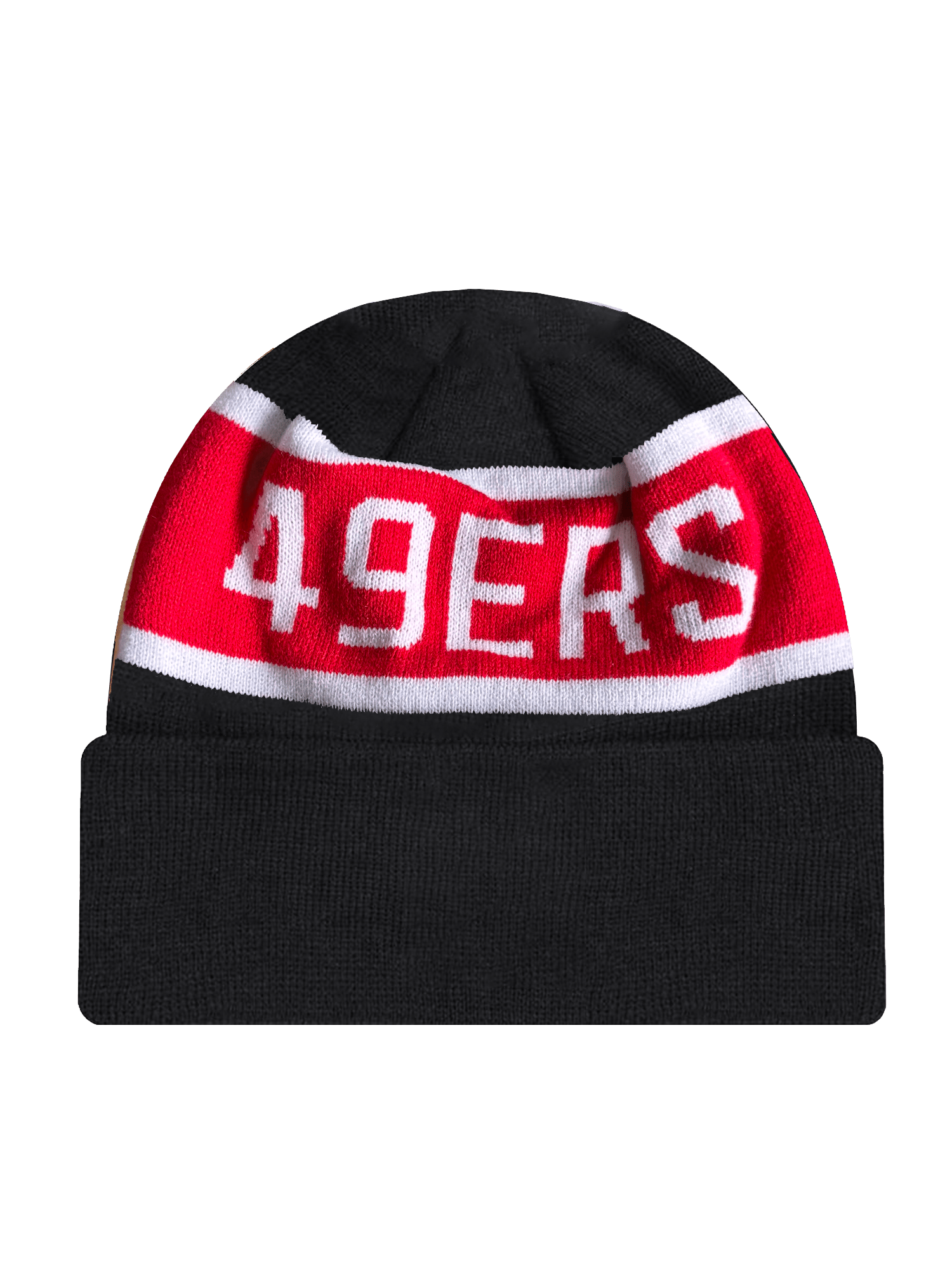 New Era Beanies San Francisco 49ers New Era NFL Team Spell Pomless Knit Beanie - Black