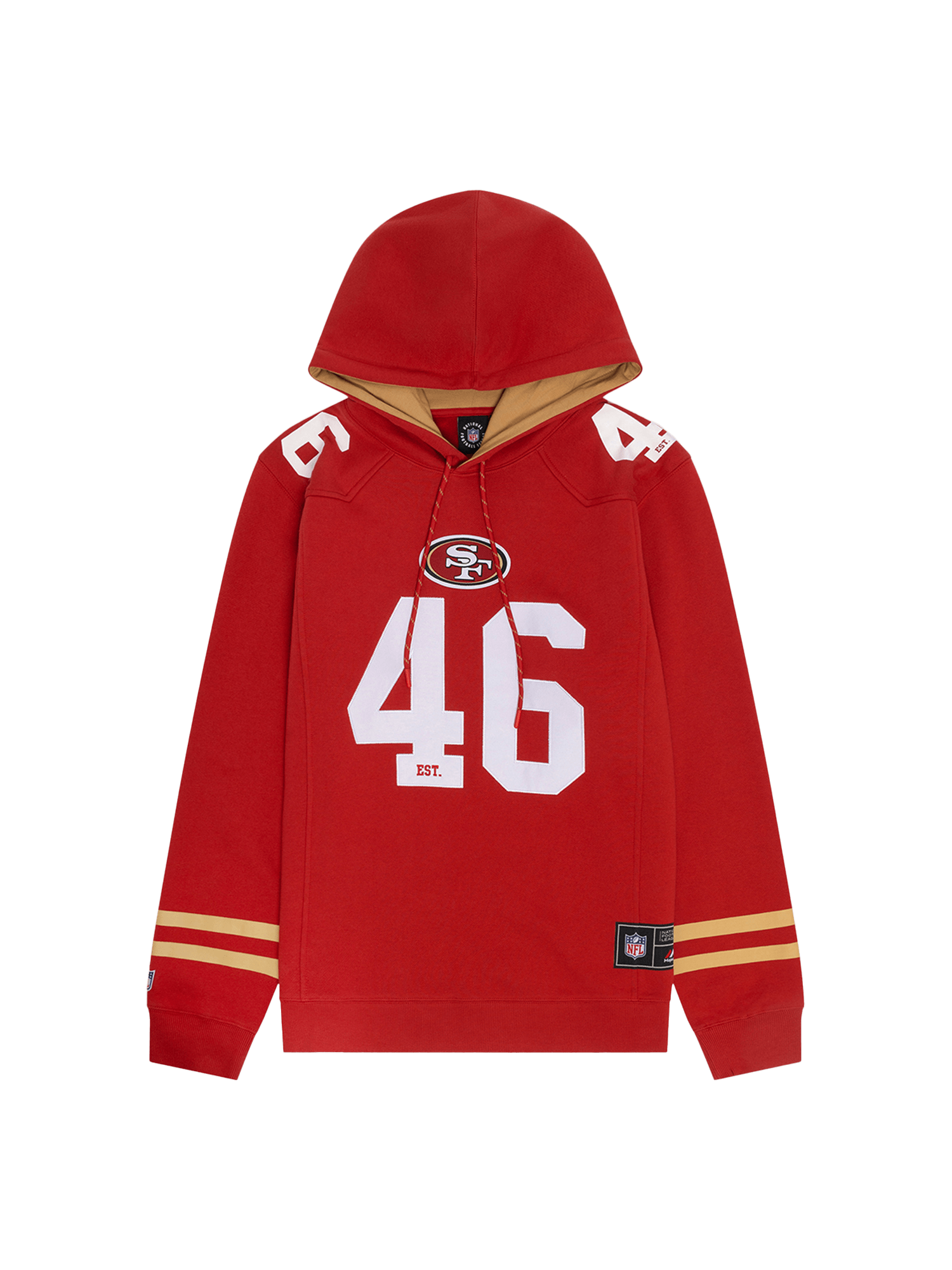 NFL Branded Jumpers San Francisco 49ers NFL Foundation Panel Hoodie Jumper - Red