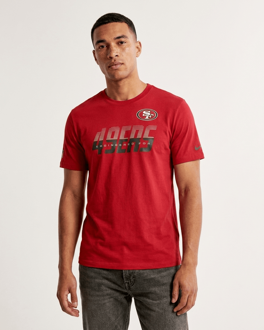 Nike T-Shirts San Francisco 49ers Nike NFL 26 Sideline Team Issue Dri-Fit T-Shirt - Red