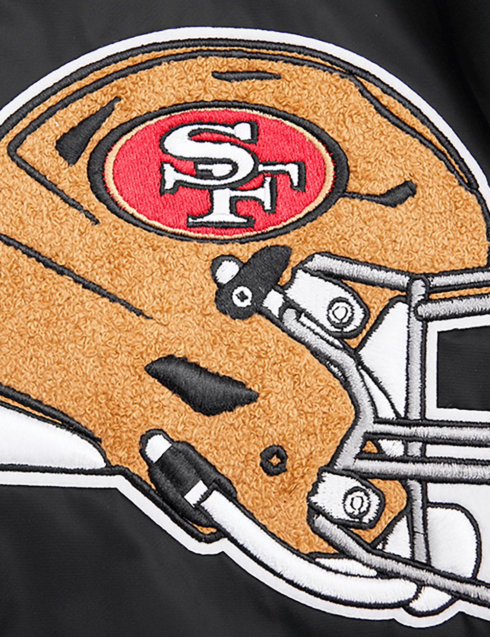 Pro Standard Jackets San Francisco 49ers Pro Standard NFL Mash Up Rib Satin Jacket - Black