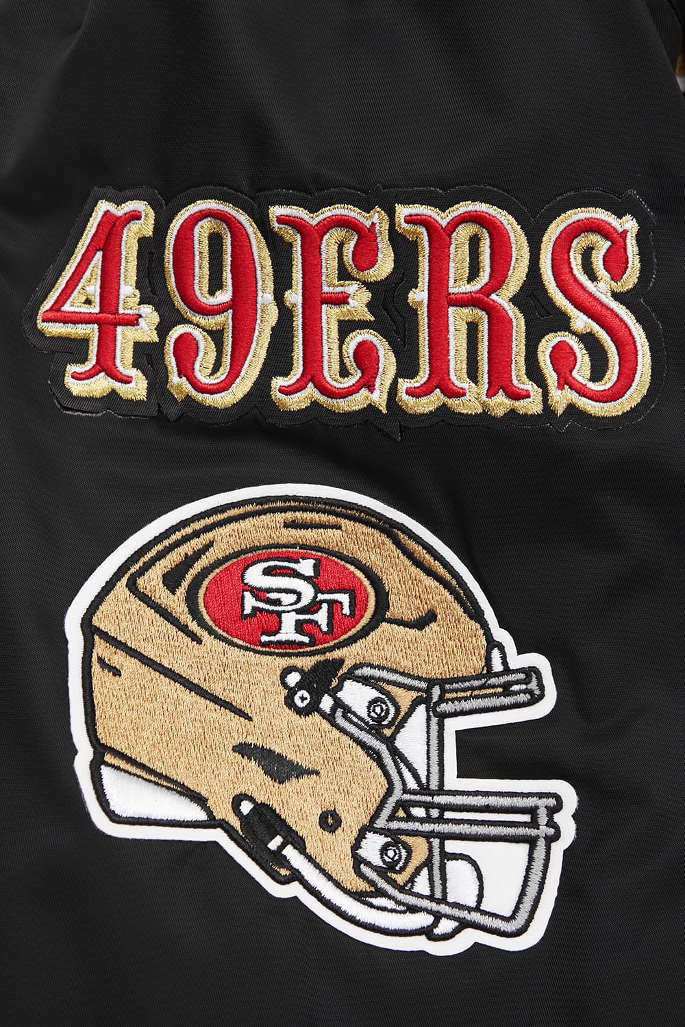Pro Standard Jackets San Francisco 49ers Pro Standard NFL Mash Up Rib Satin Jacket - Black
