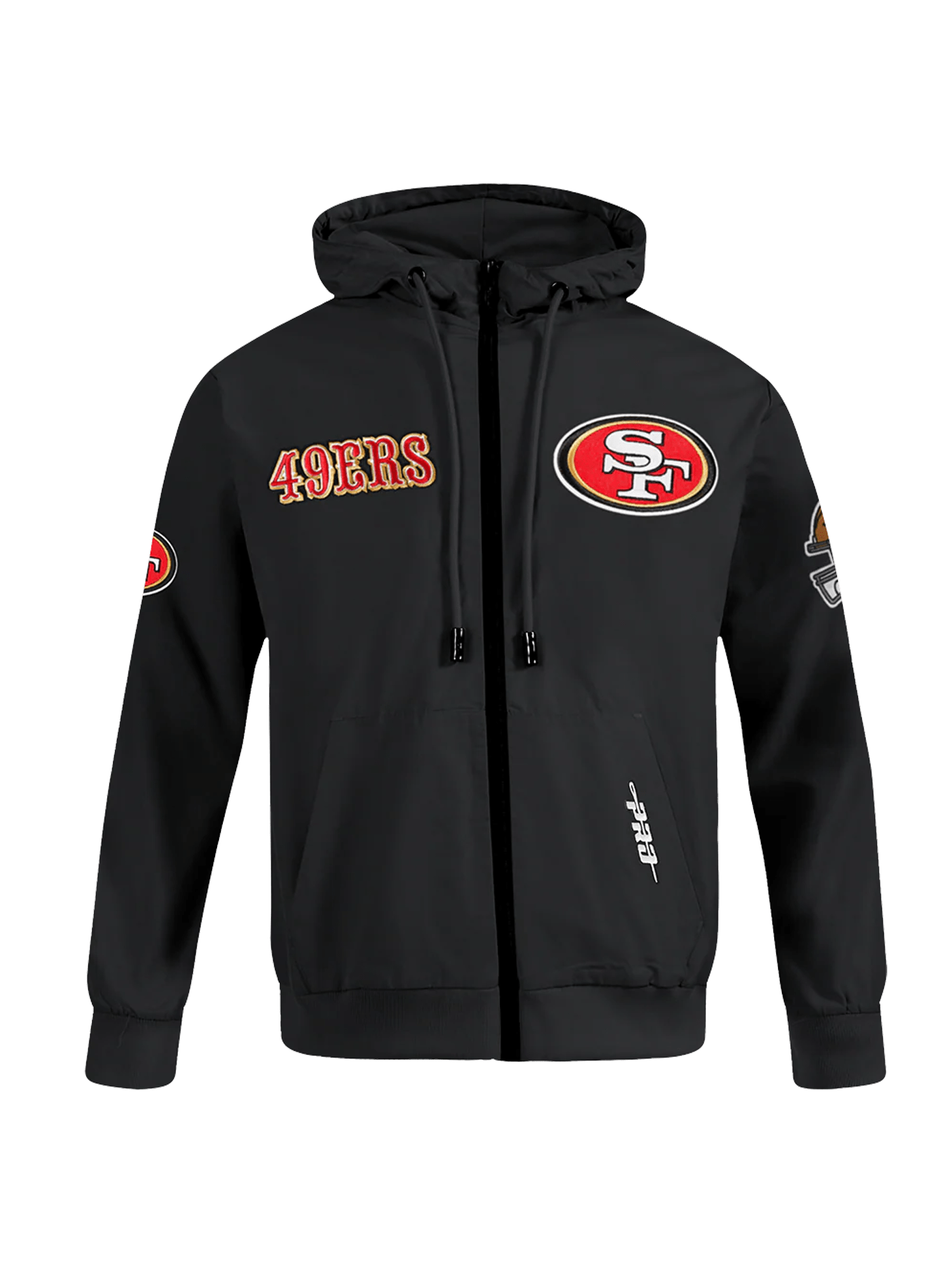 Pro Standard Jumpers San Francisco 49ers Pro Standard NFL Woven Wind Zip Hoodie Jumper - Black