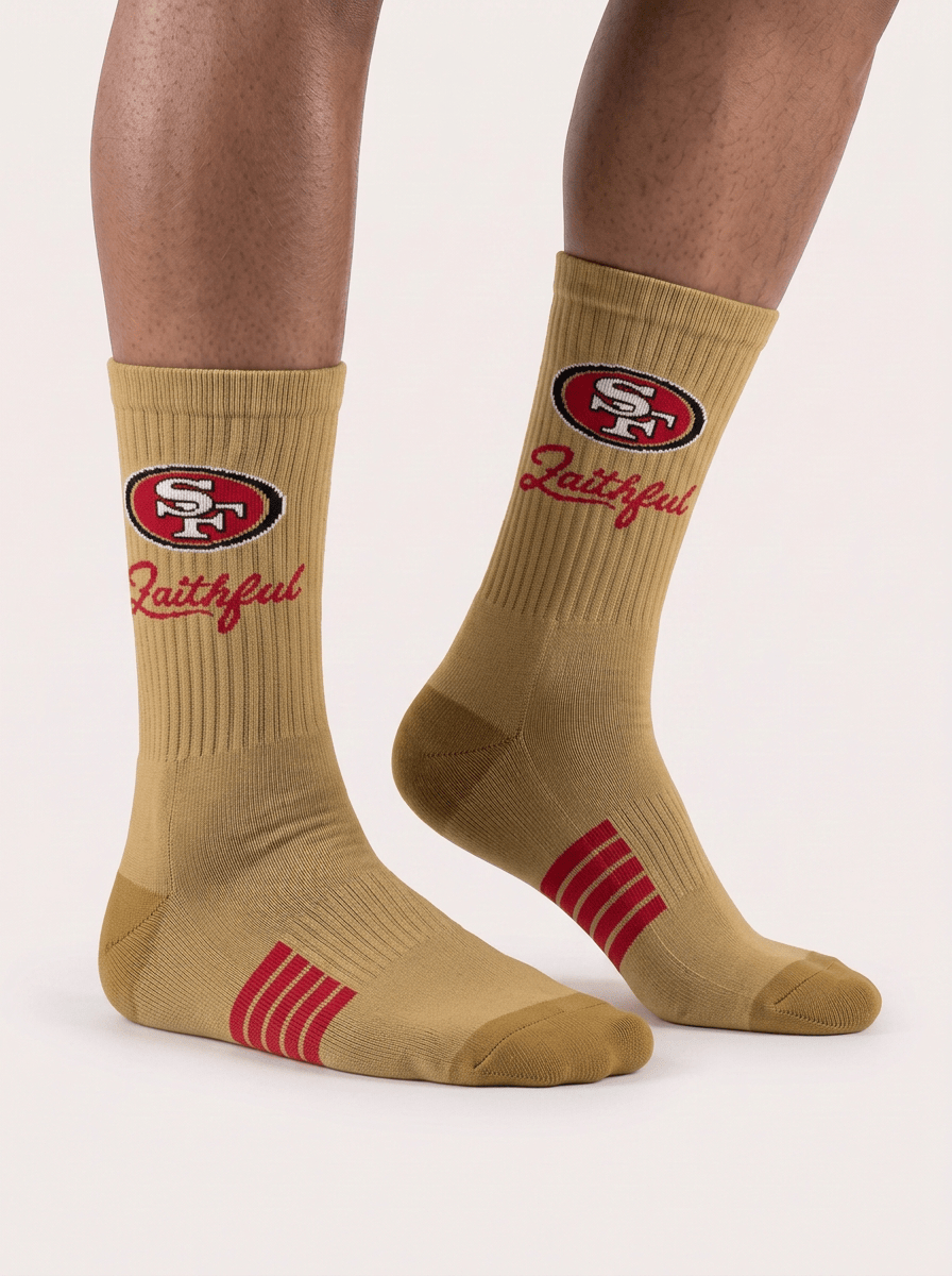 Strideline Socks Large (9-12 US) San Francisco 49ers Strideline NFL Team Premier Flex-Stretch Crew Socks - 2 Pack