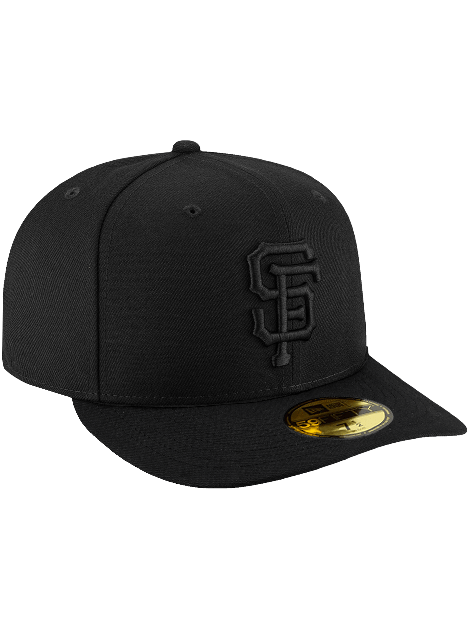 New Era Caps San Francisco Giants New Era MLB Black On Black 59FIFTY Pre-Curved Fitted Hat