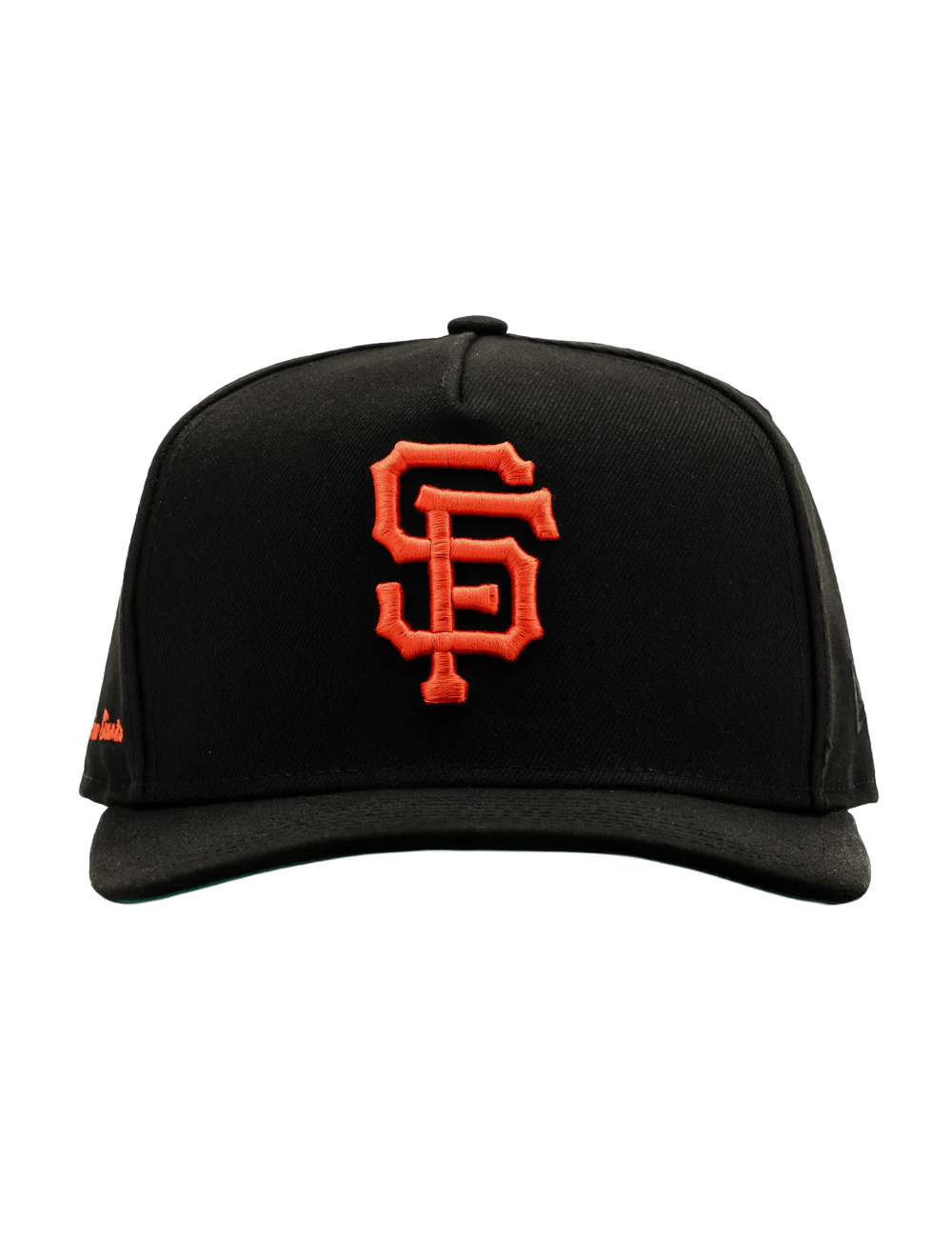 New Era Caps San Francisco Giants New Era MLB Side Script 9FIFTY A-Frame Pre-Curved Snapback Hat - Black