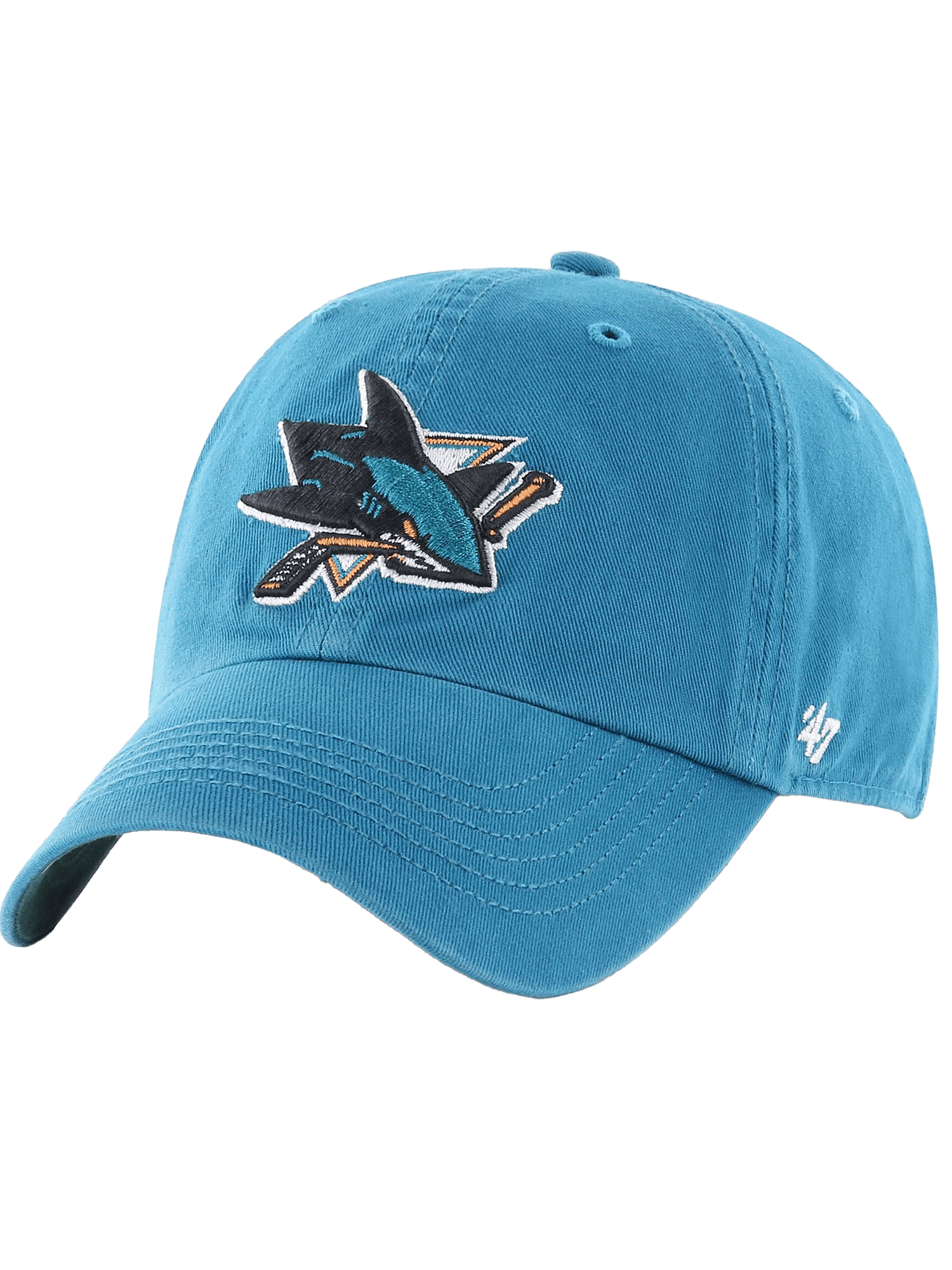47 Brand Caps San Jose Sharks '47 NHL Team Clean Up Strapback Hat - Teal