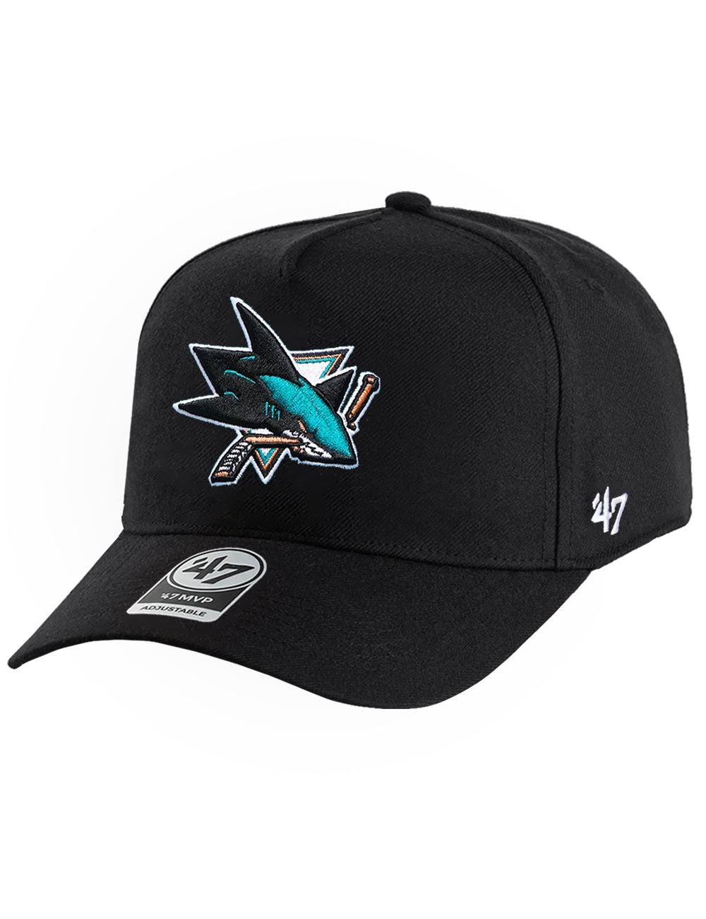 47 Brand Caps San Jose Sharks ’47 NHL Team MVP DT Pinch Snapback Hat - Black