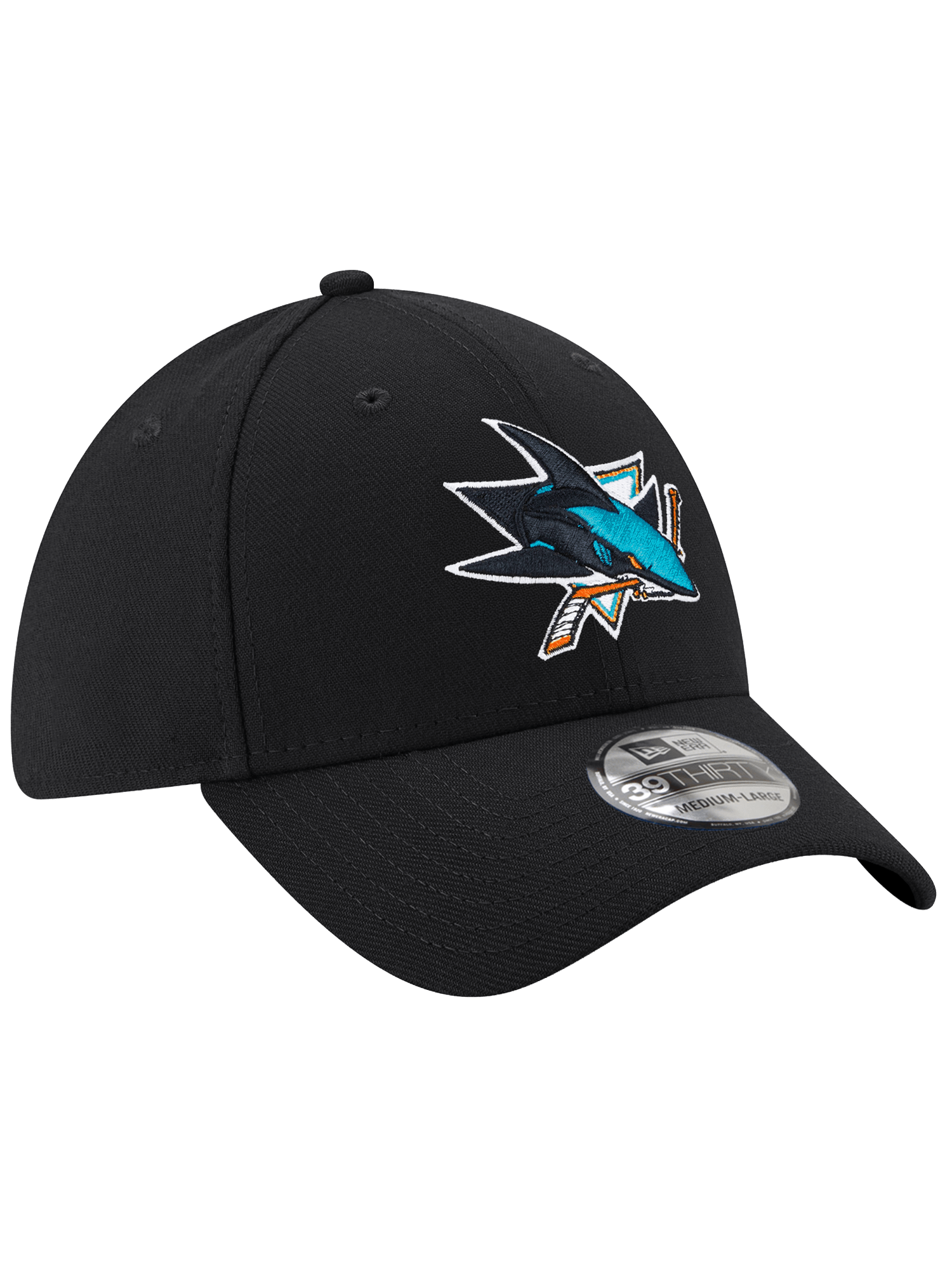 New Era Caps San Jose Sharks New Era NHL Team 39THIRTY Stretch-Fit Hat - Black